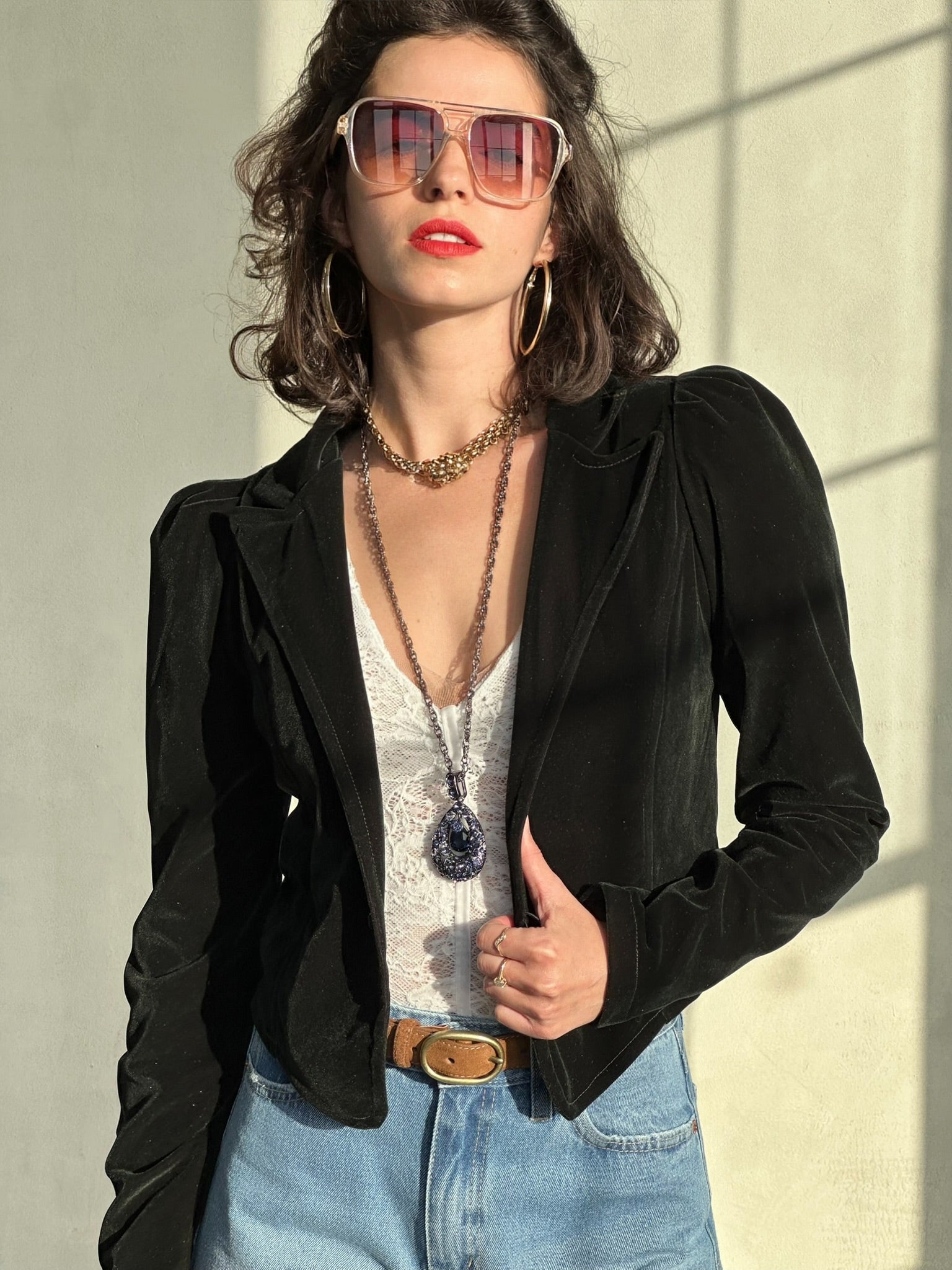 ג׳קט שיקגו - ירוק בקבוק כהה מאוד