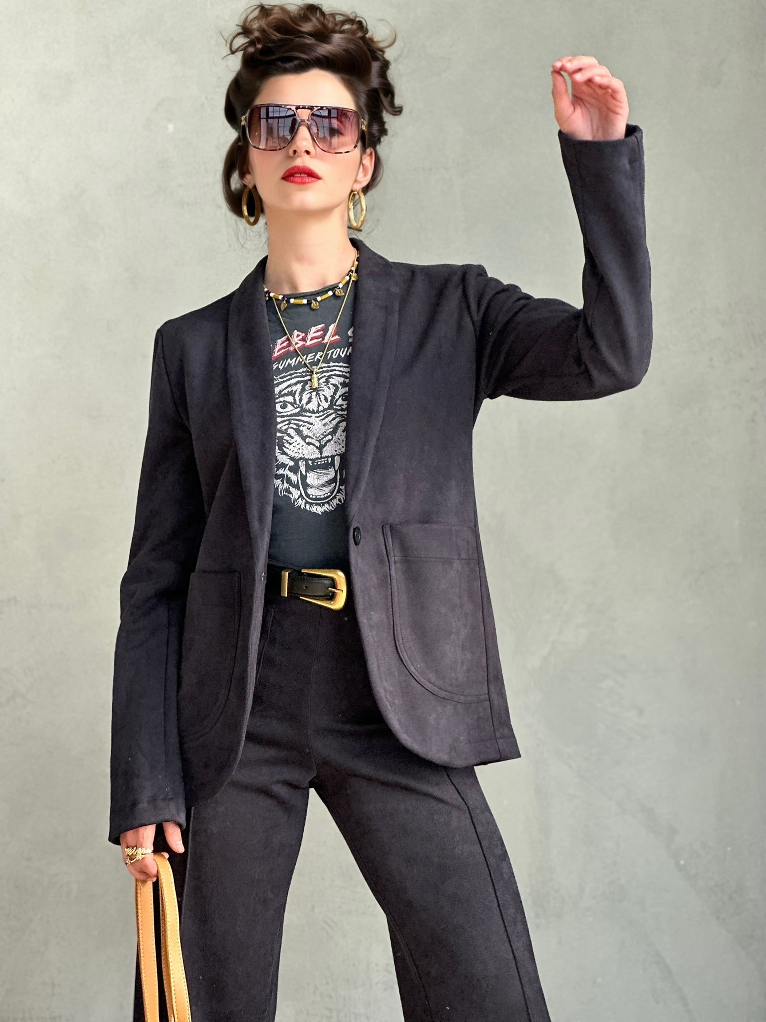 בלייזר טורונטו - שחור דהוי