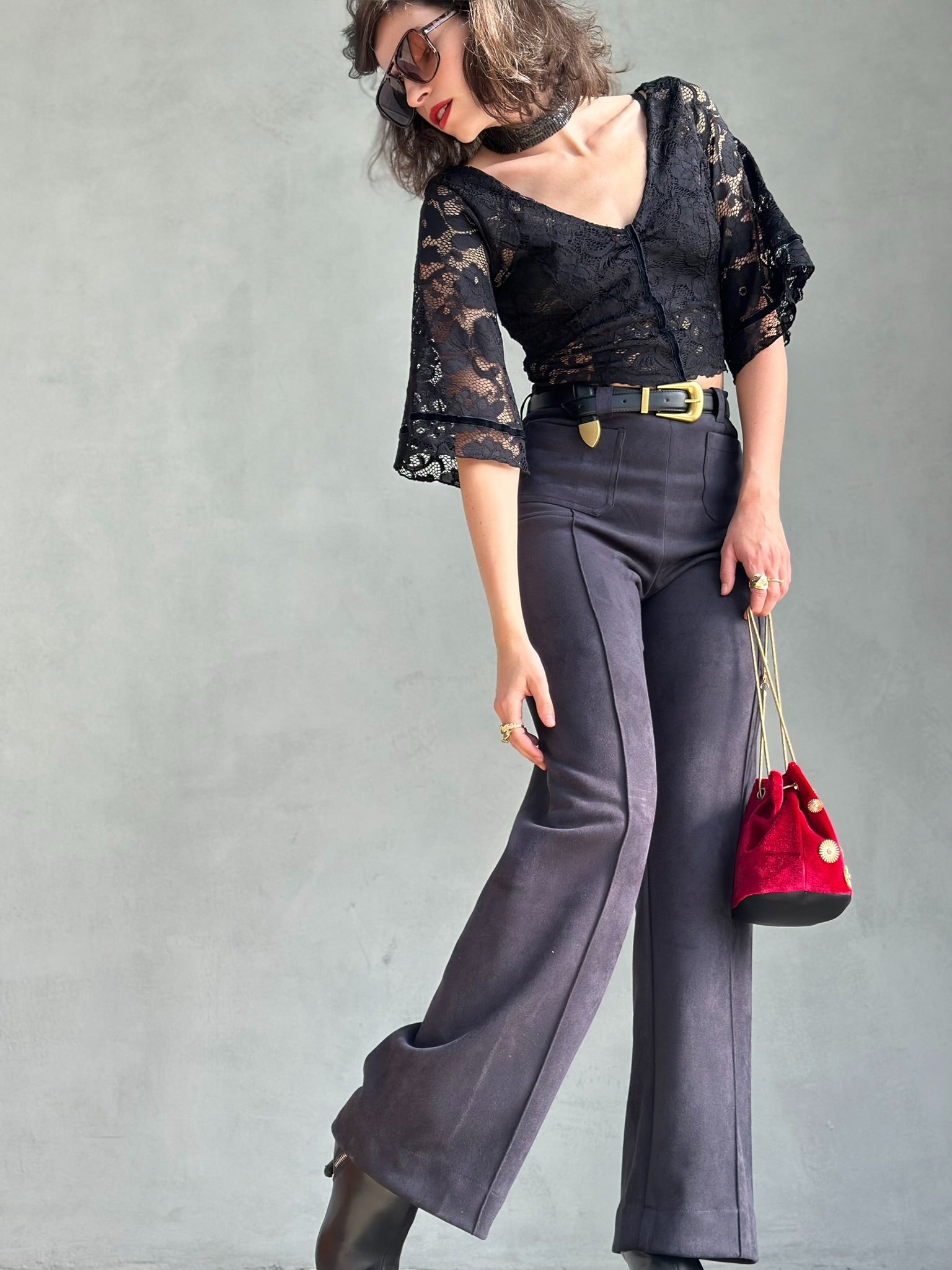 מכנסי טורונטו - שחור דהוי