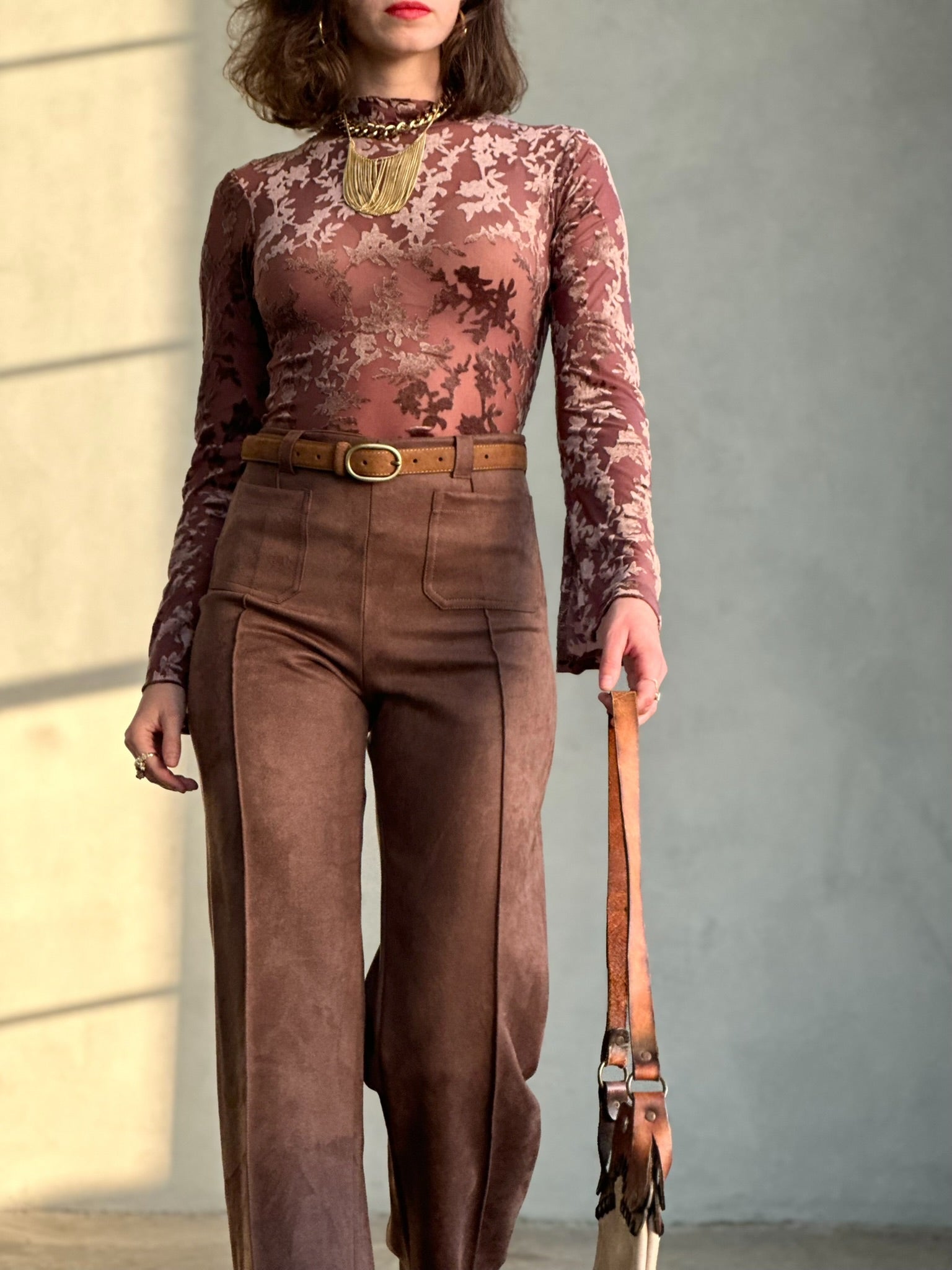 מכנסי טורונטו - חום