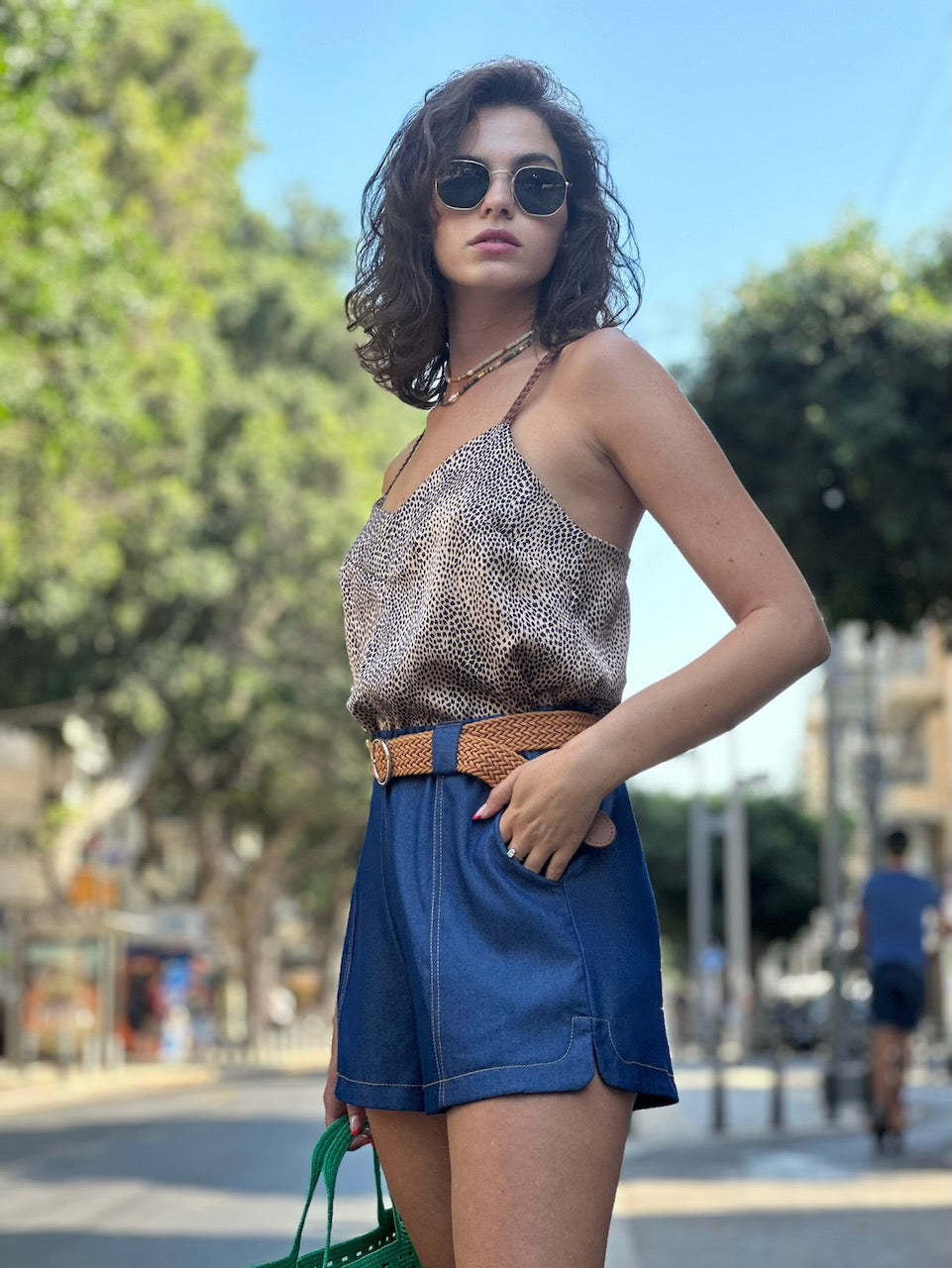 שורט בובי - כחול כהה