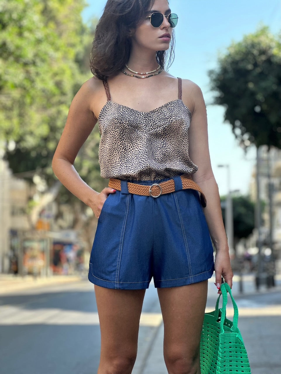 שורט בובי - כחול כהה
