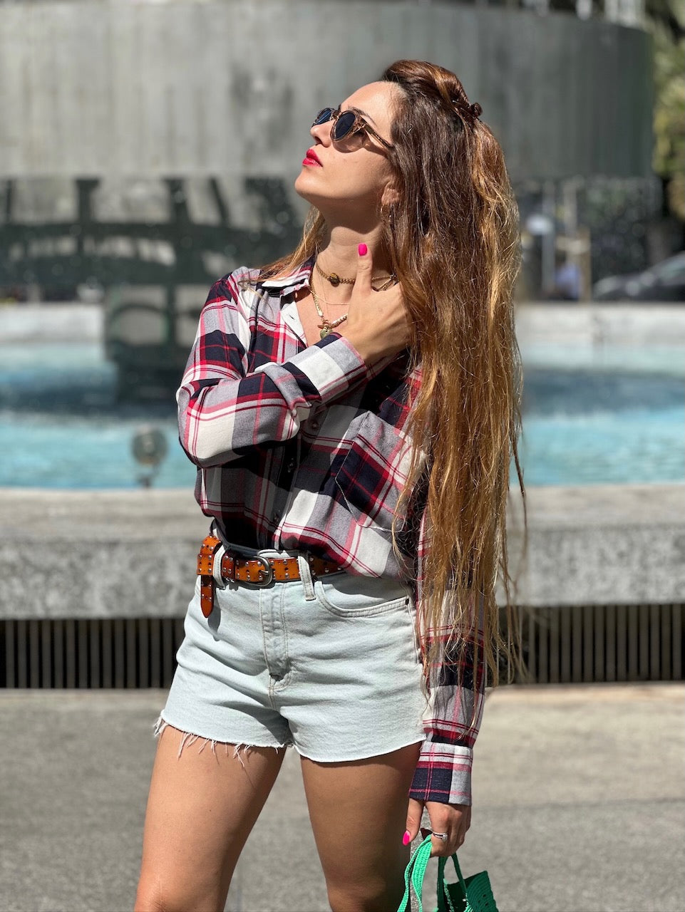 חולצת ג׳ינה - משבצות