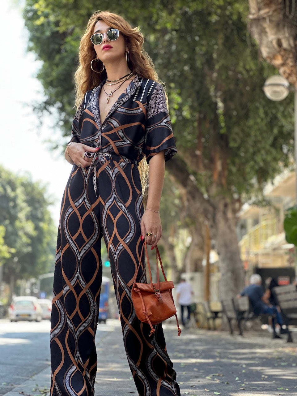 אוברול נסרין ארוך - שחור