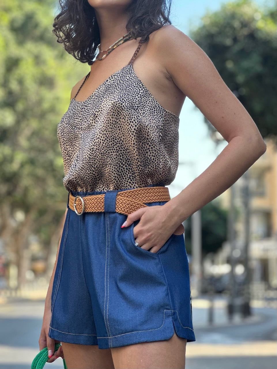 שורט בובי - כחול כהה