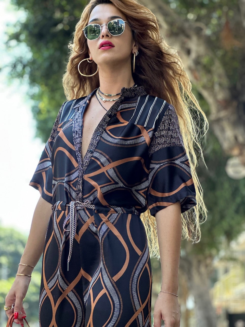 אוברול נסרין ארוך - שחור