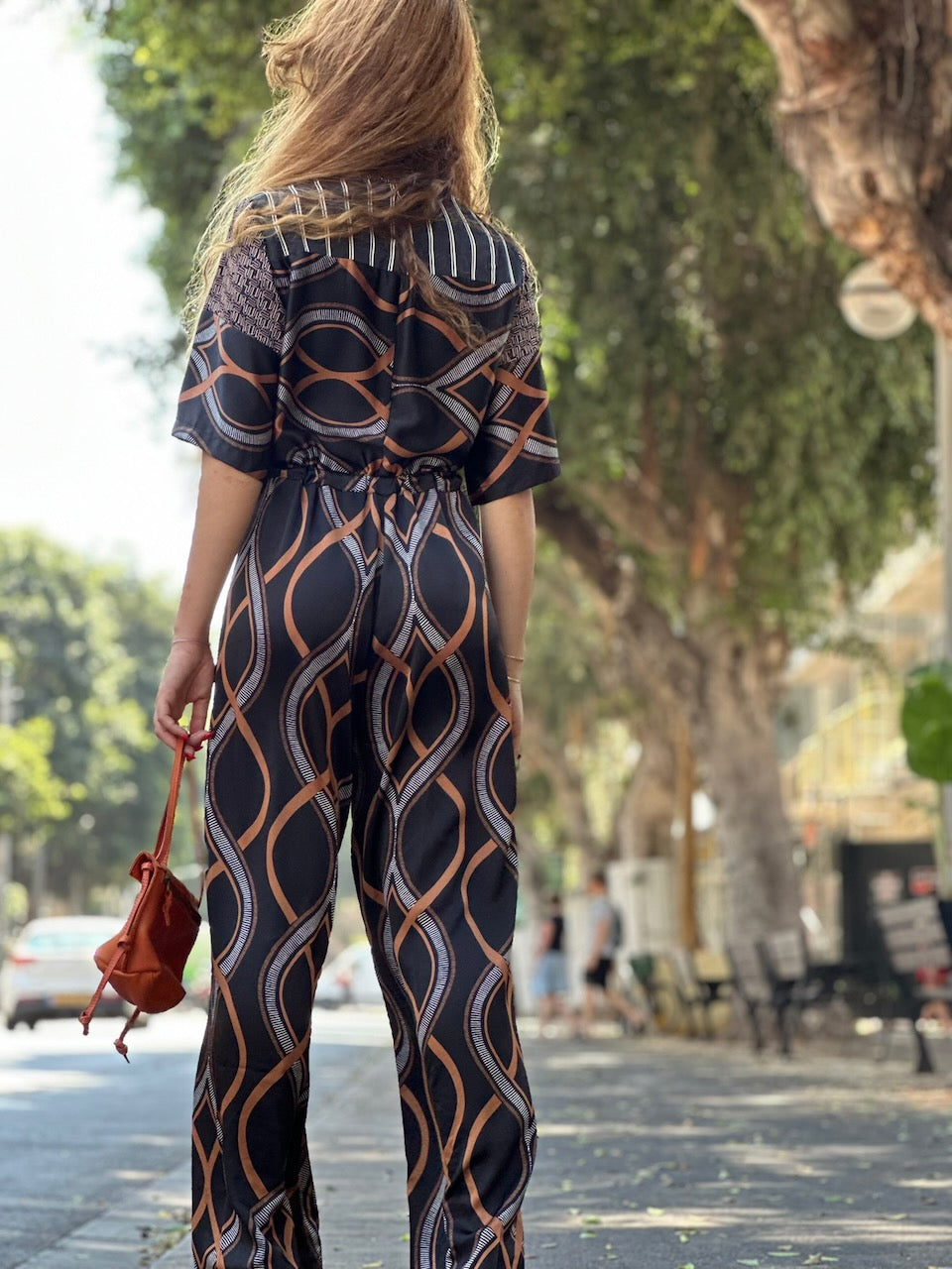 אוברול נסרין ארוך - שחור
