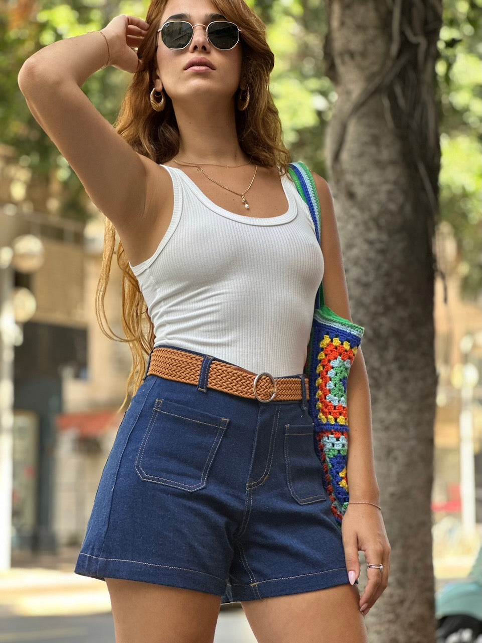 שורט ג׳קי - כחול כהה