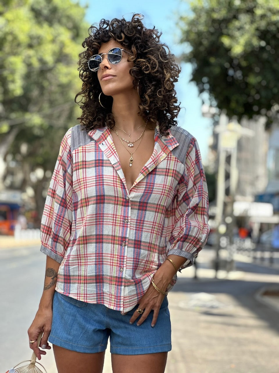 חולצת ג׳יג׳י - משבצות