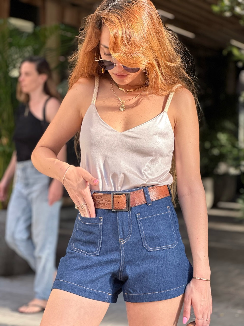 שורט ג׳קי - ג׳ינס כהה