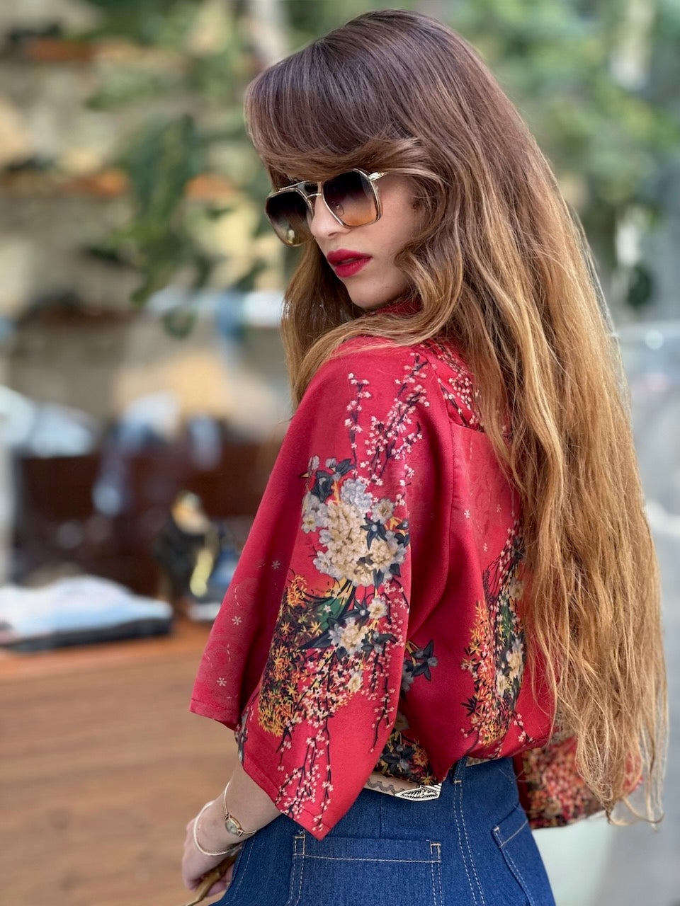 מכופתרת קמילה - אדום יפני