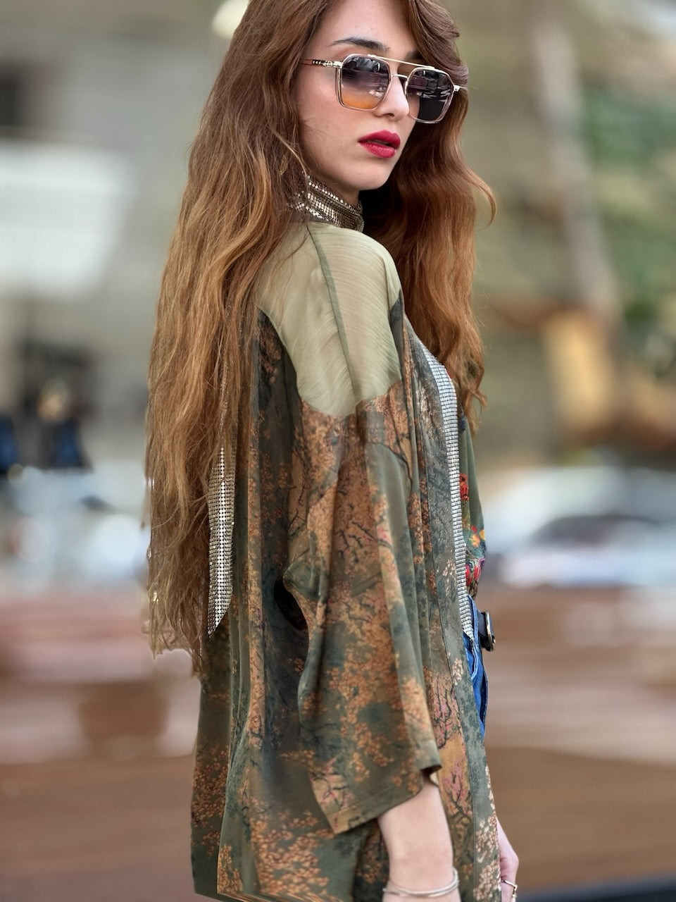 קימונו סאקורה - ירוק ניוד