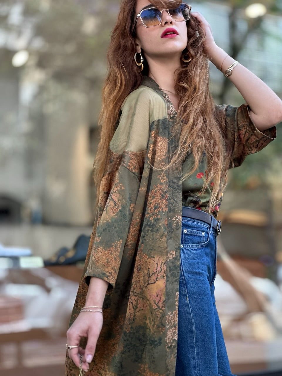 קימונו סאקורה - ירוק ניוד