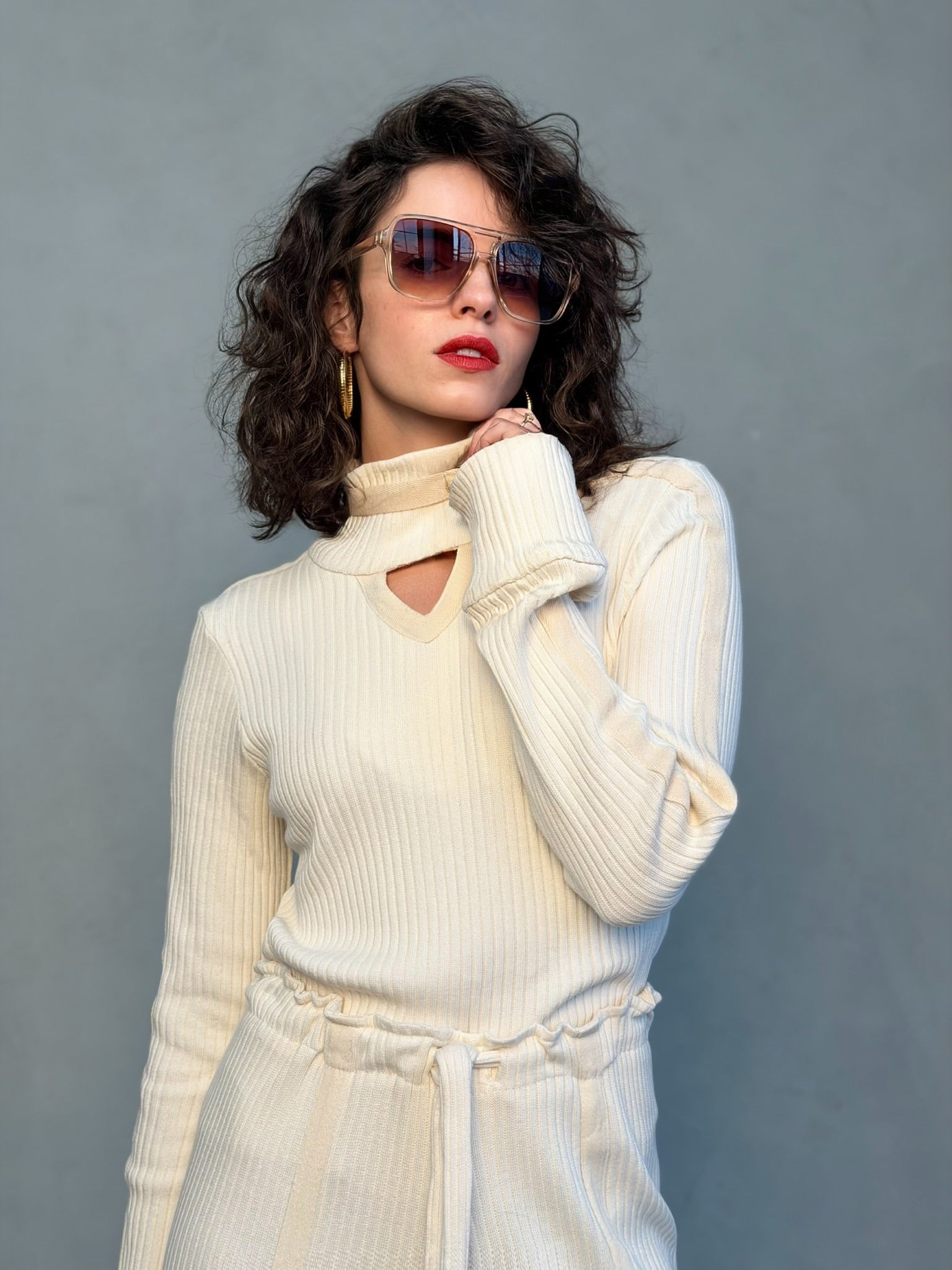 חולצת קלואי - שמנת