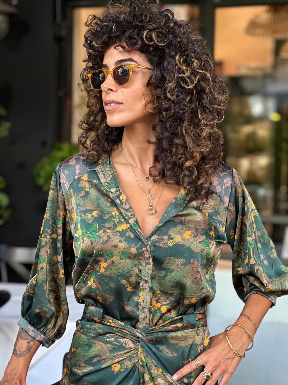 חולצת ג׳יג׳י - ירוק בקבוק