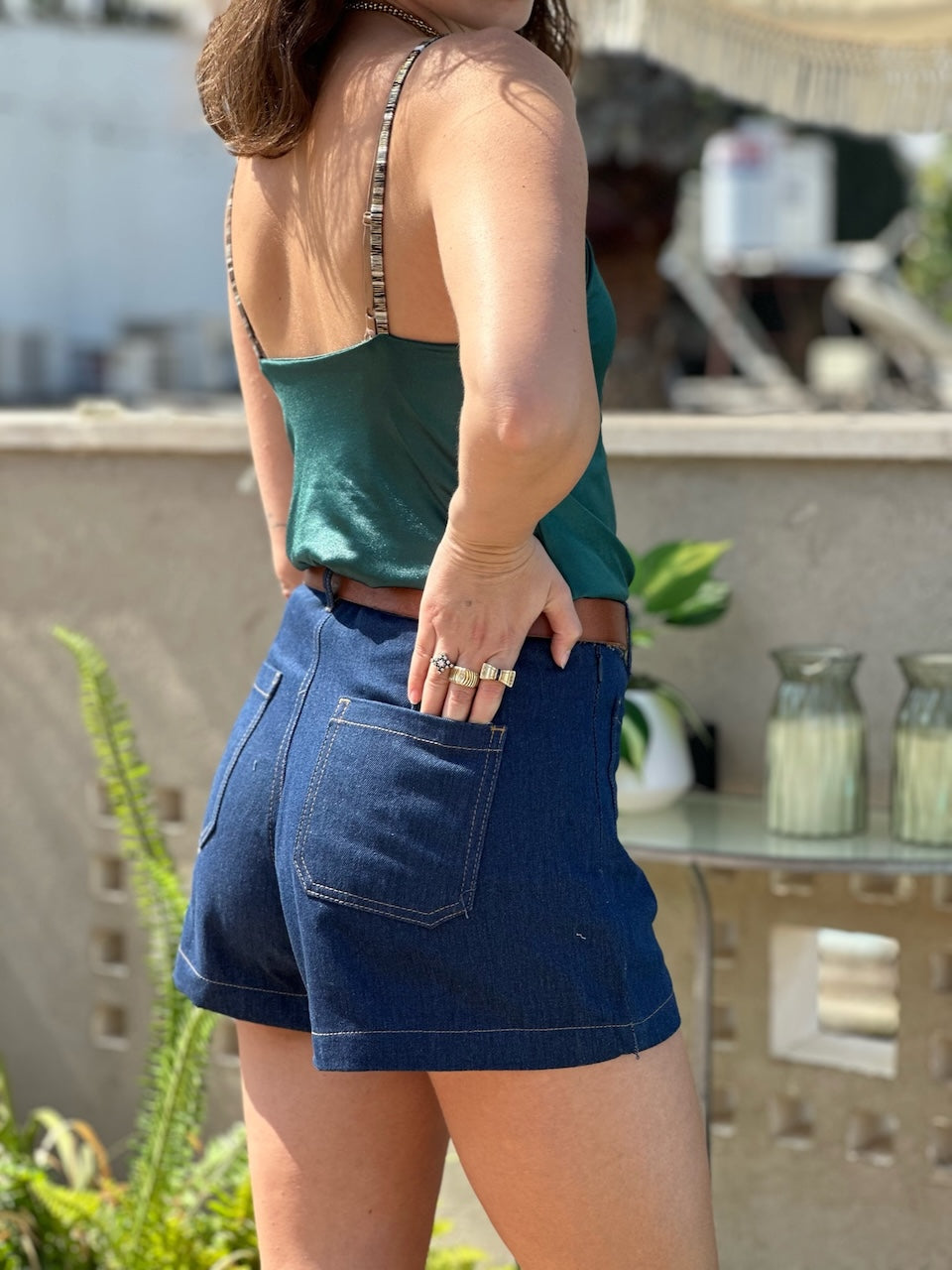 שורט ג׳קי - ג׳ינס כהה