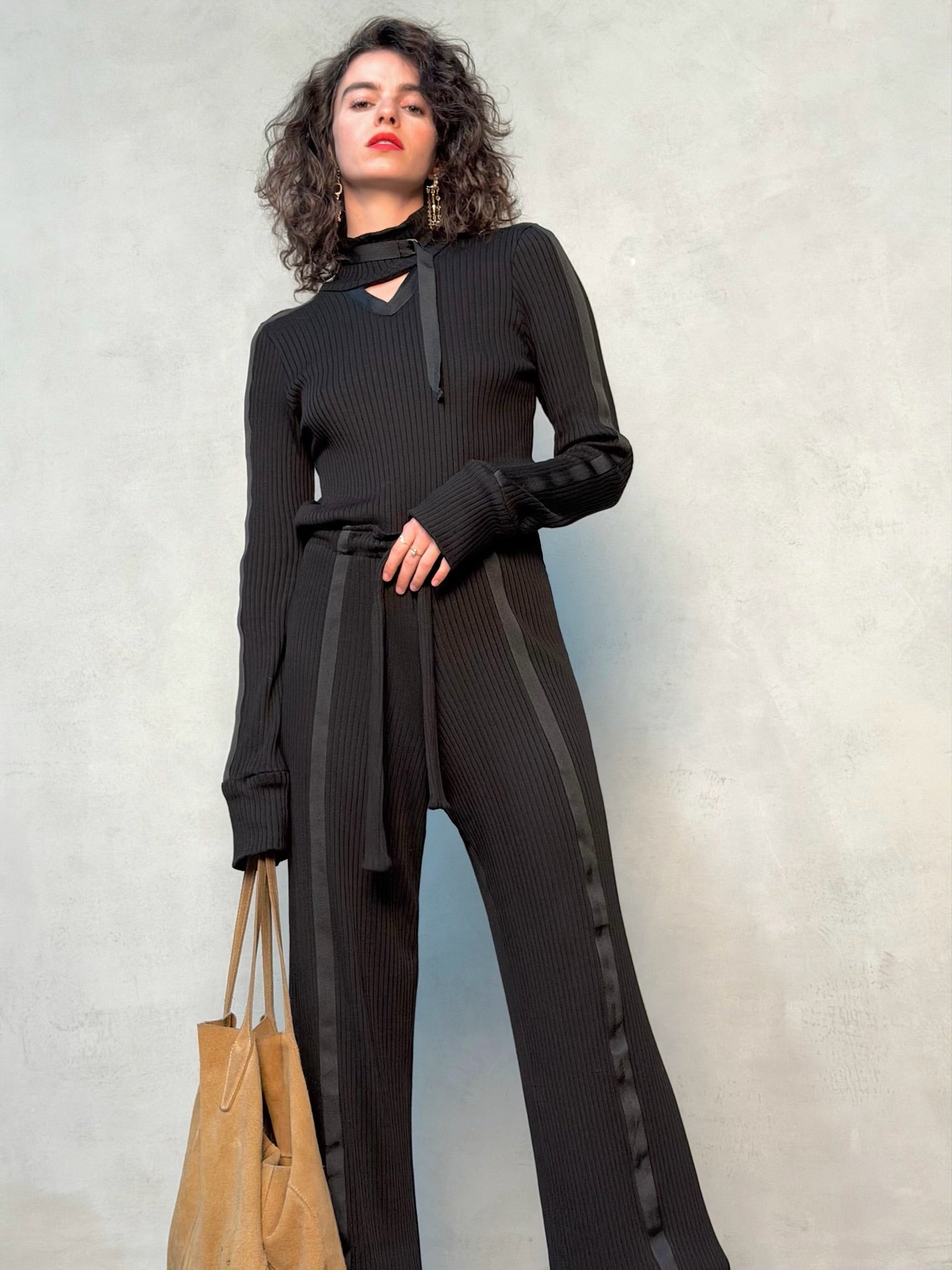 מכנסי קלואי שחור