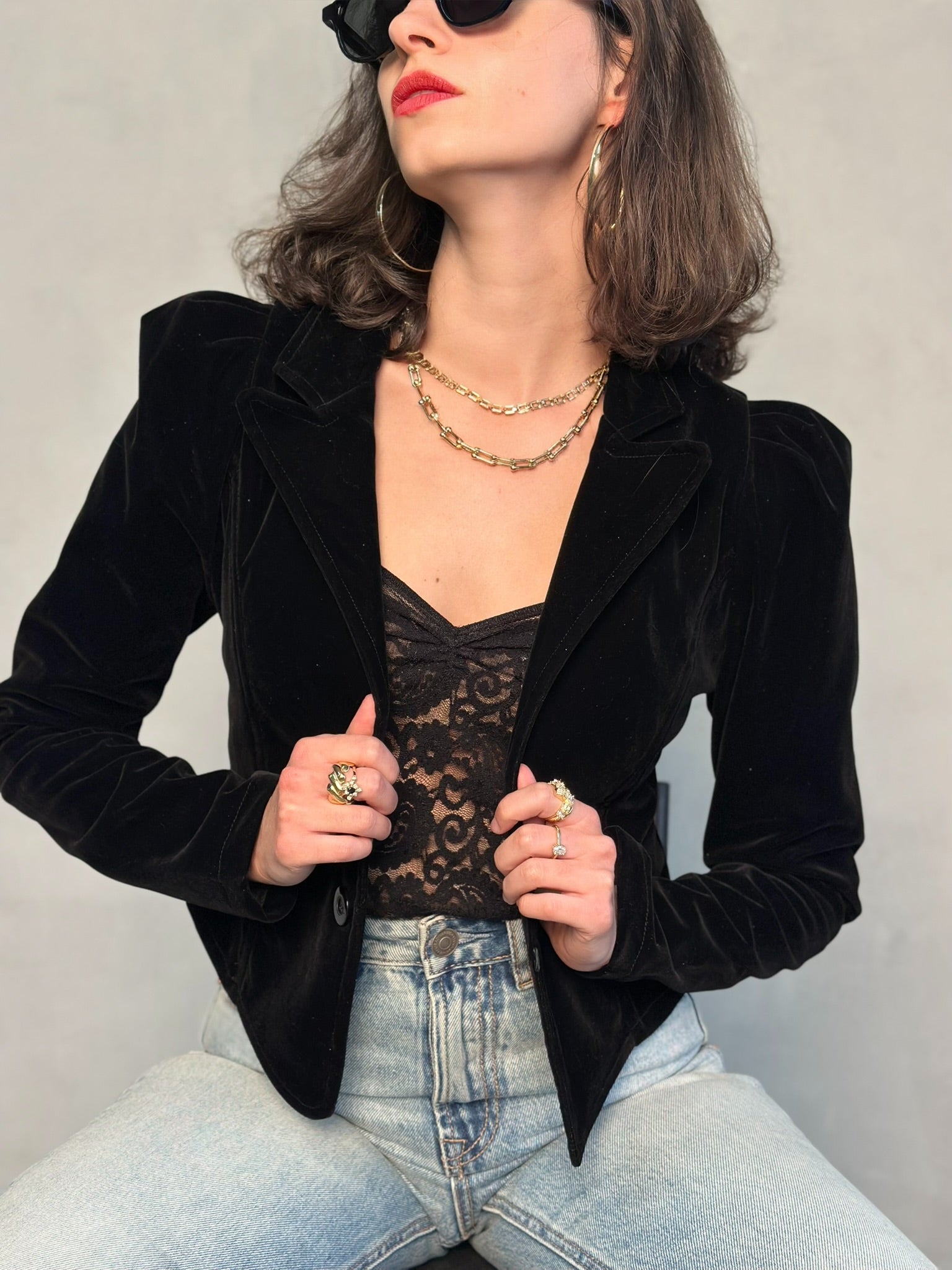 ג׳קט שיקגו - שחור