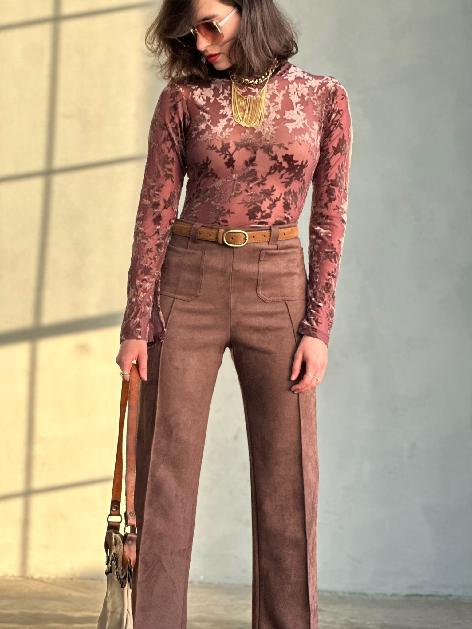 מכנסי טורונטו - חום