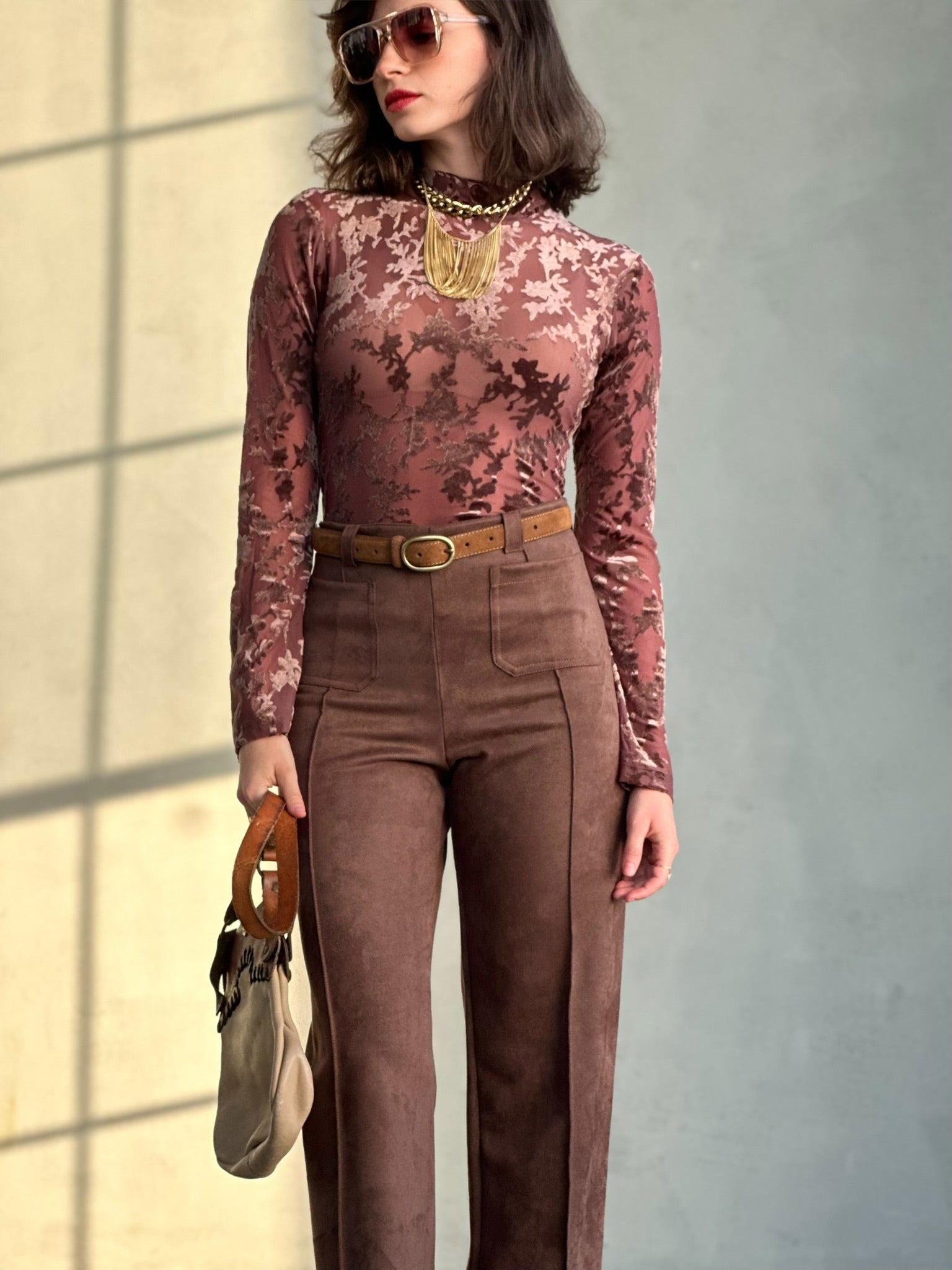 מכנסי טורונטו - חום