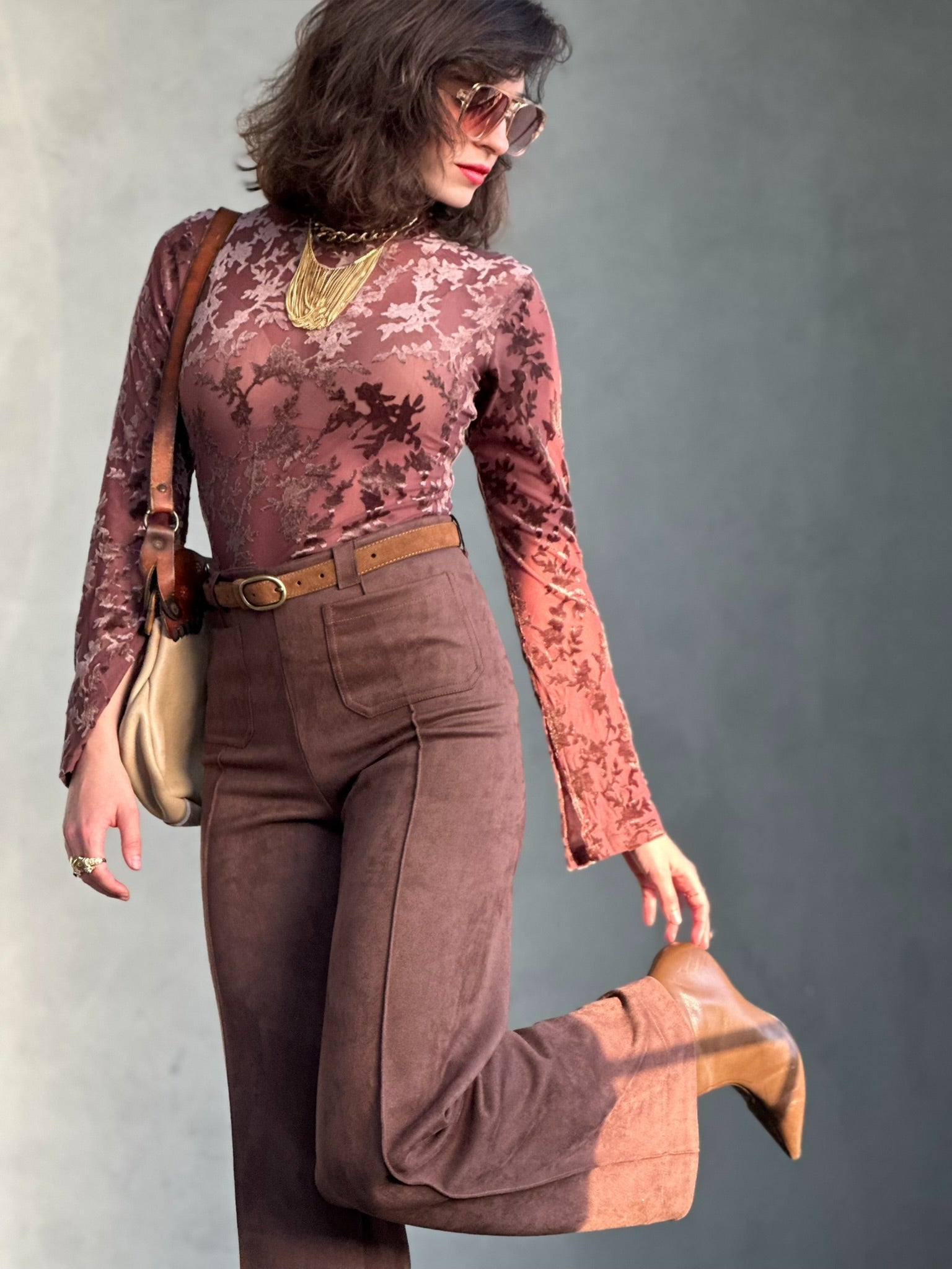 מכנסי טורונטו - חום