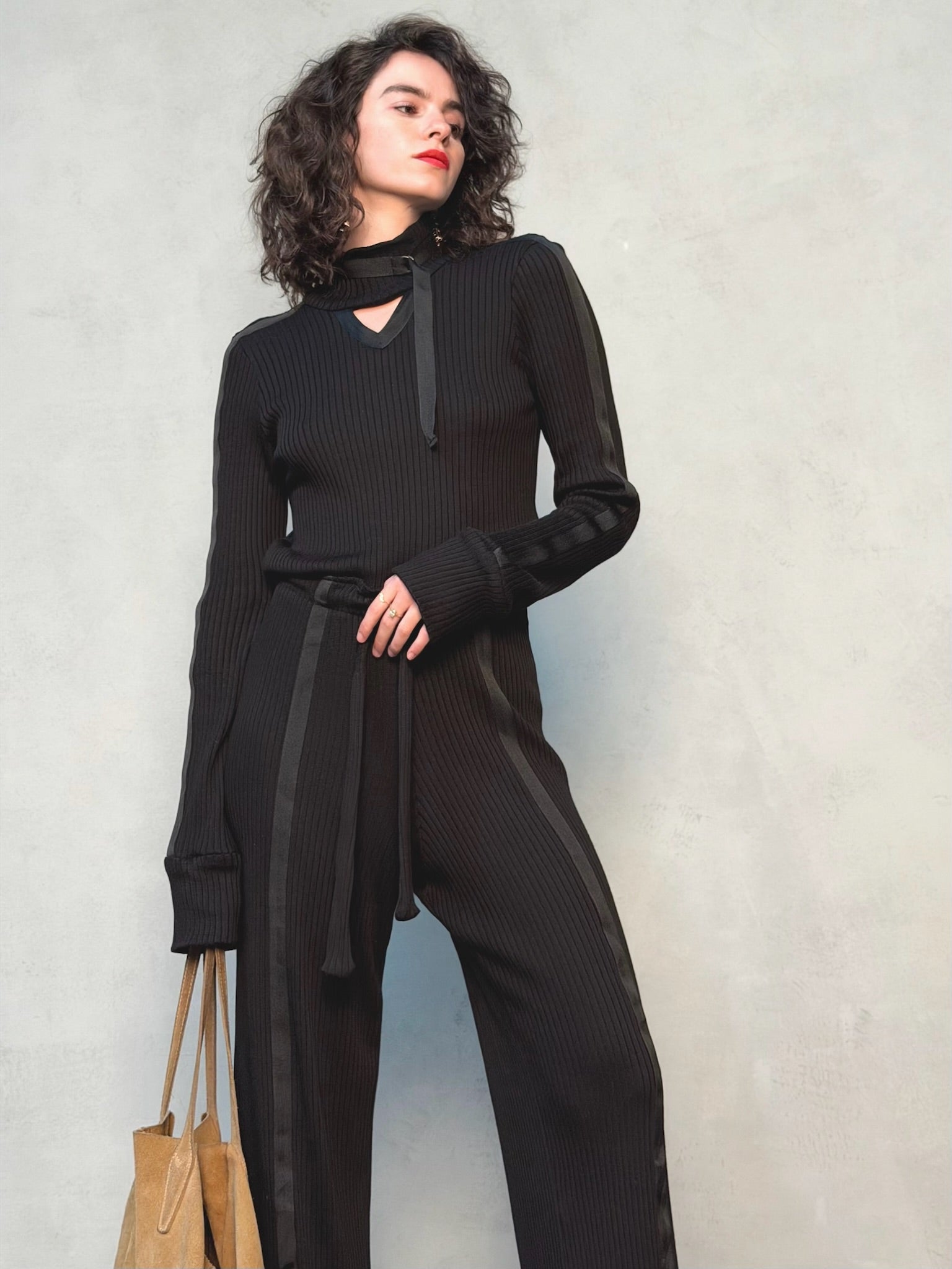 מכנסי קלואי שחור