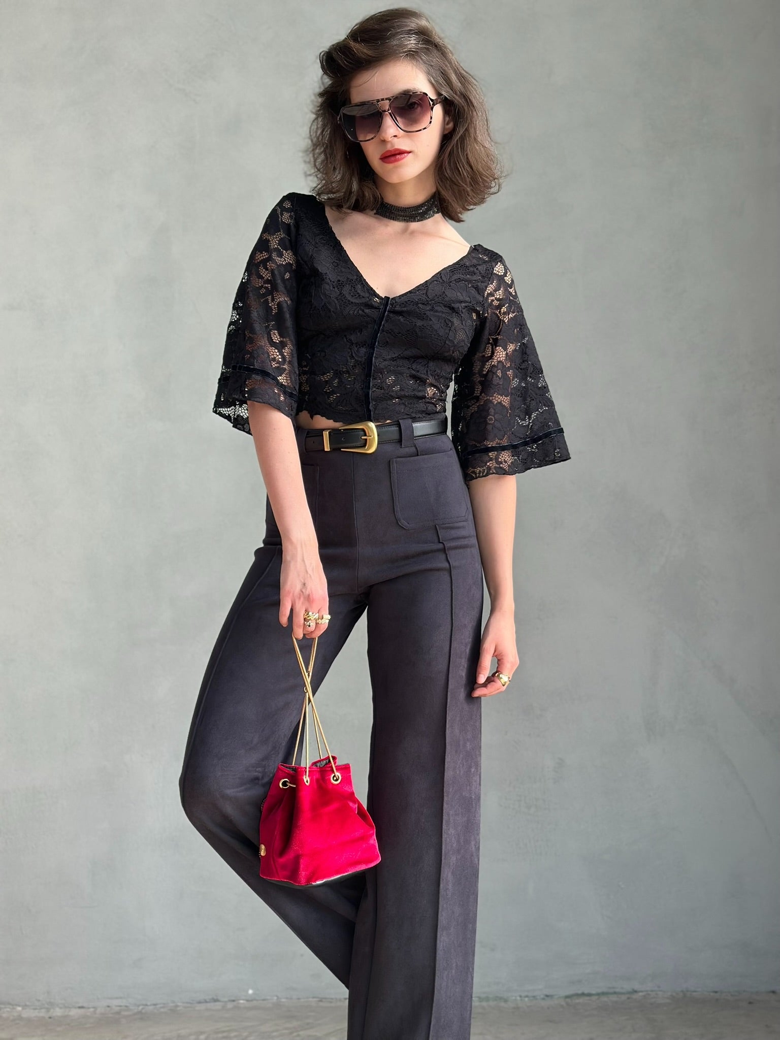 מכנסי טורונטו - שחור דהוי