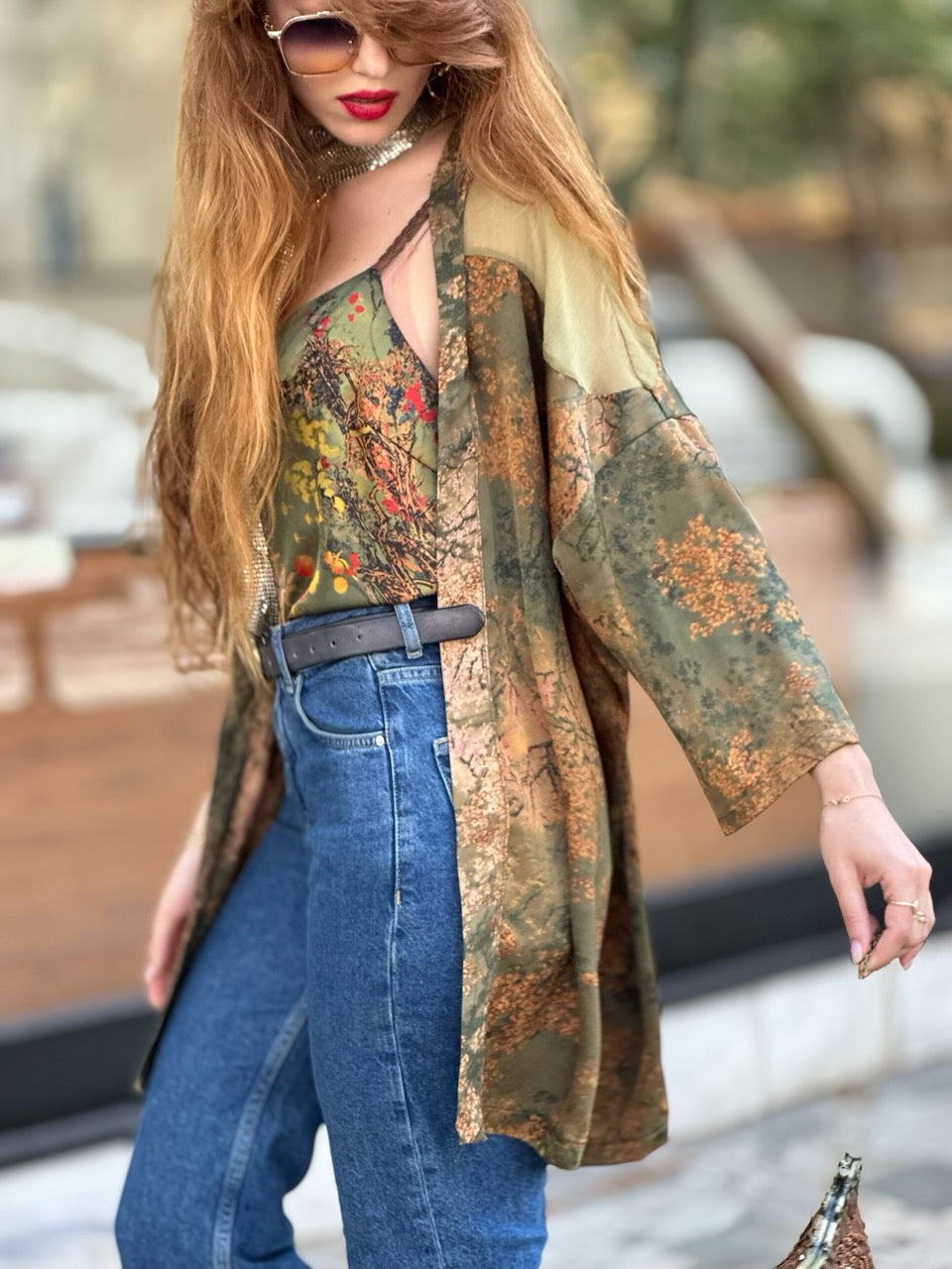 קימונו סאקורה - ירוק ניוד