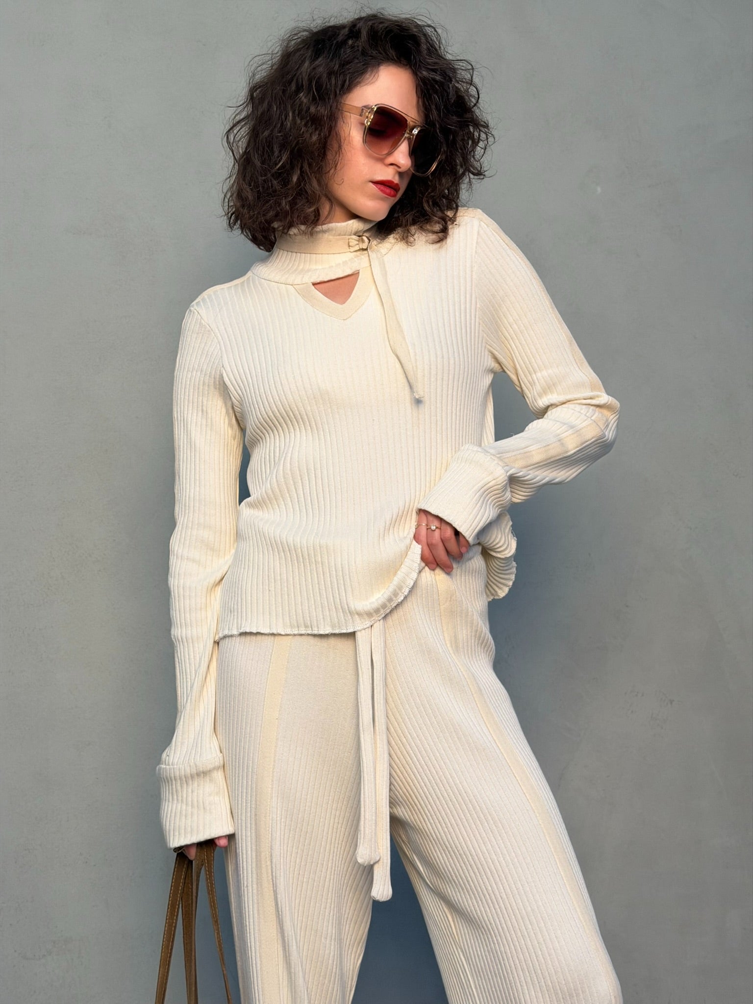 חולצת קלואי - שמנת