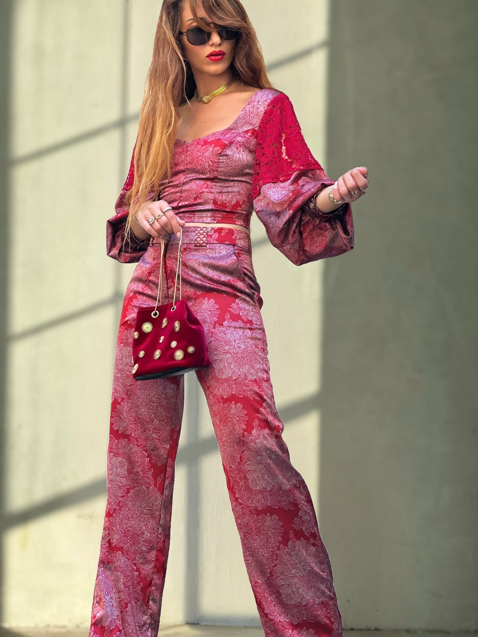 מכנסי ססילה - אדום