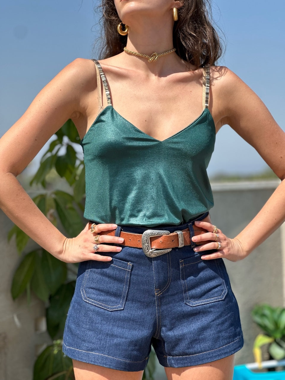שורט ג׳קי - ג׳ינס כהה