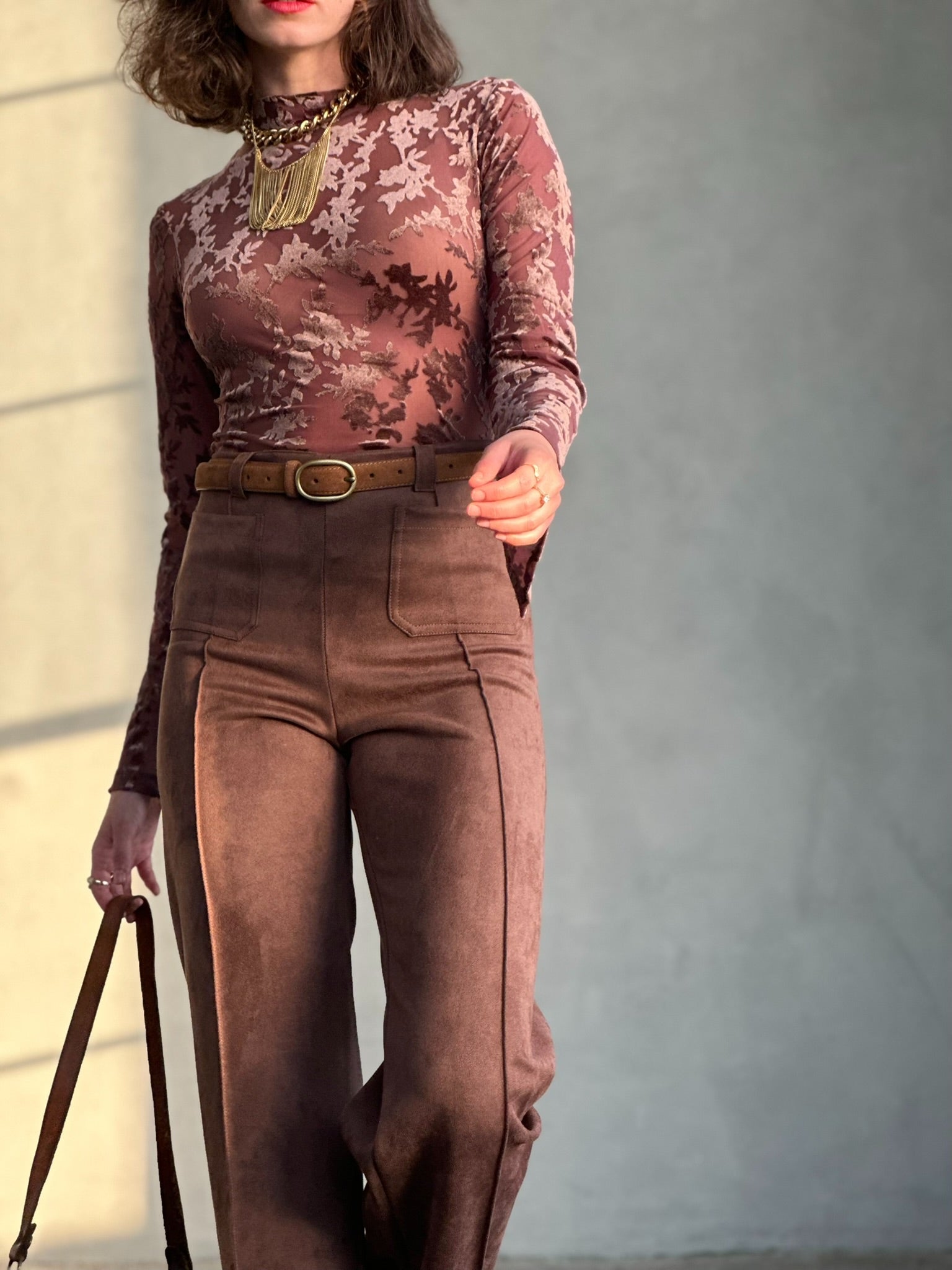 מכנסי טורונטו - חום