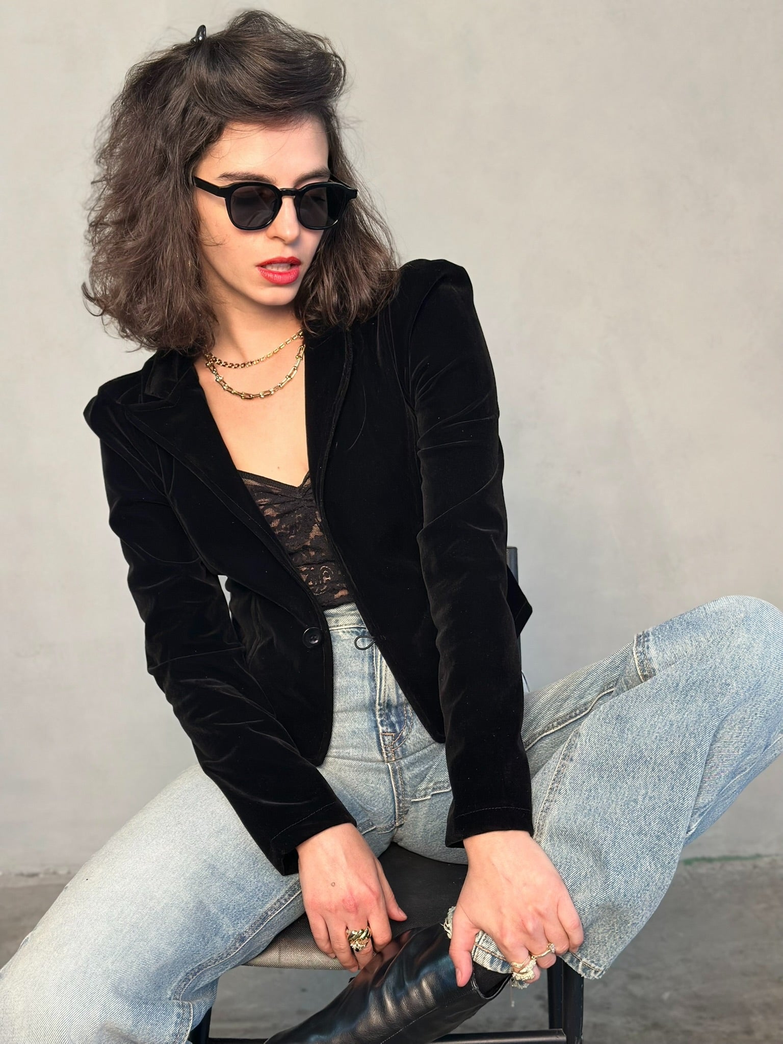 ג׳קט שיקגו - שחור