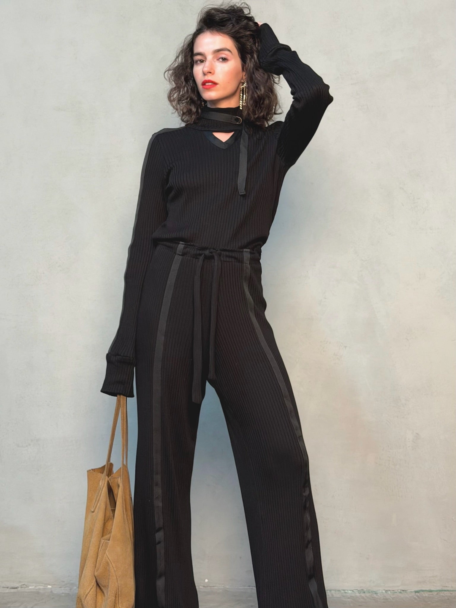 מכנסי קלואי שחור