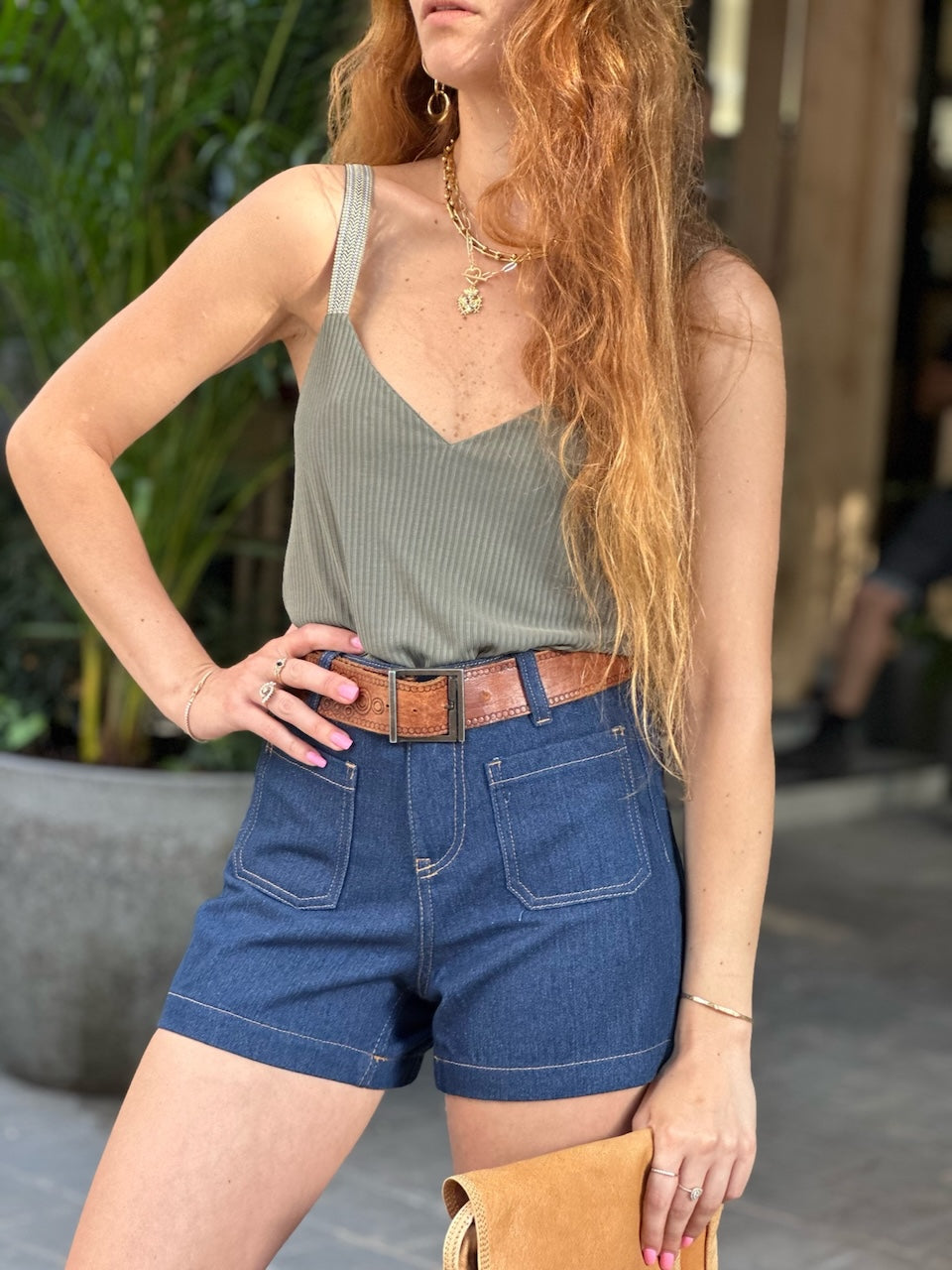 שורט ג׳קי - ג׳ינס כהה