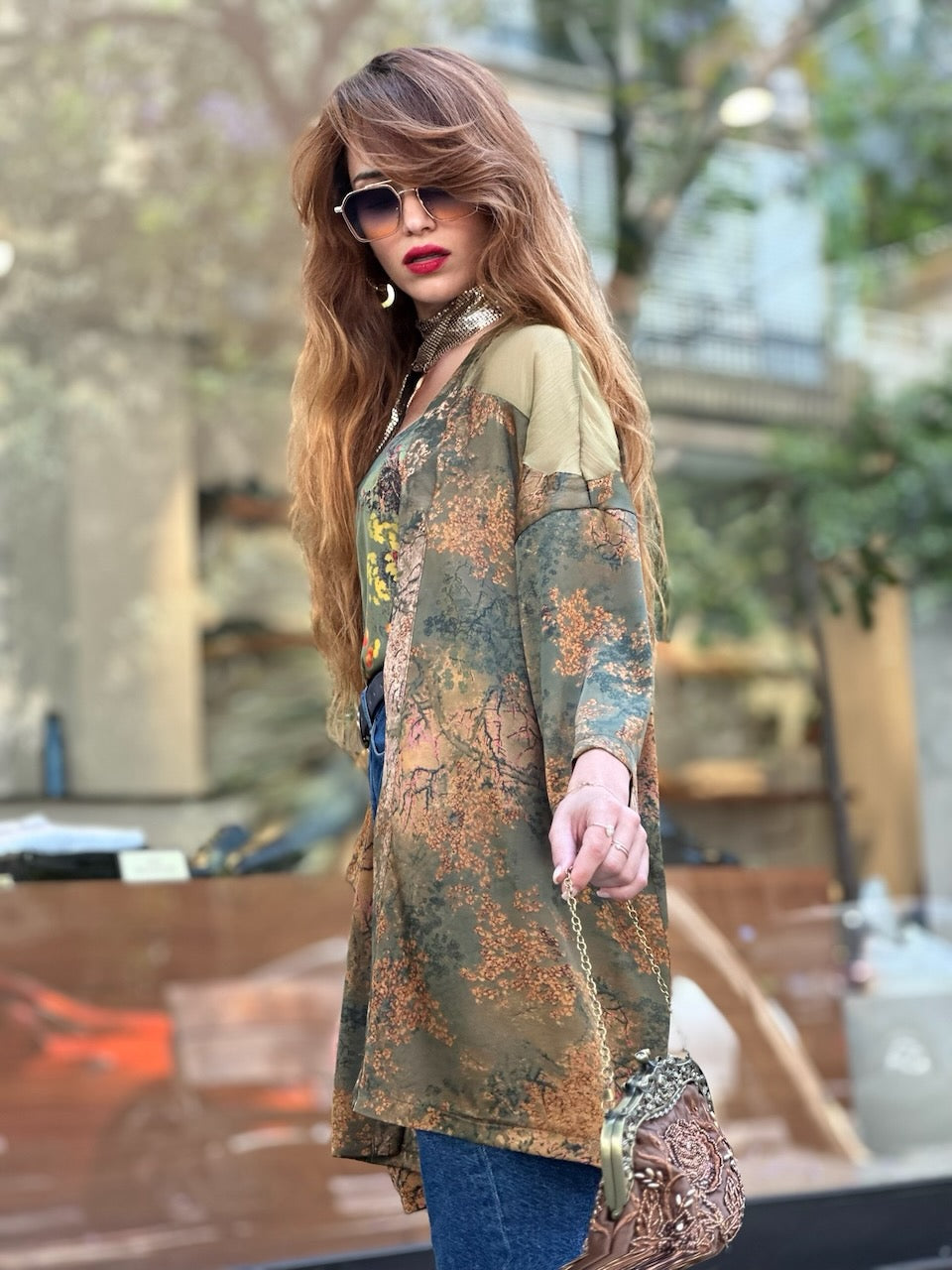 קימונו סאקורה - ירוק ניוד