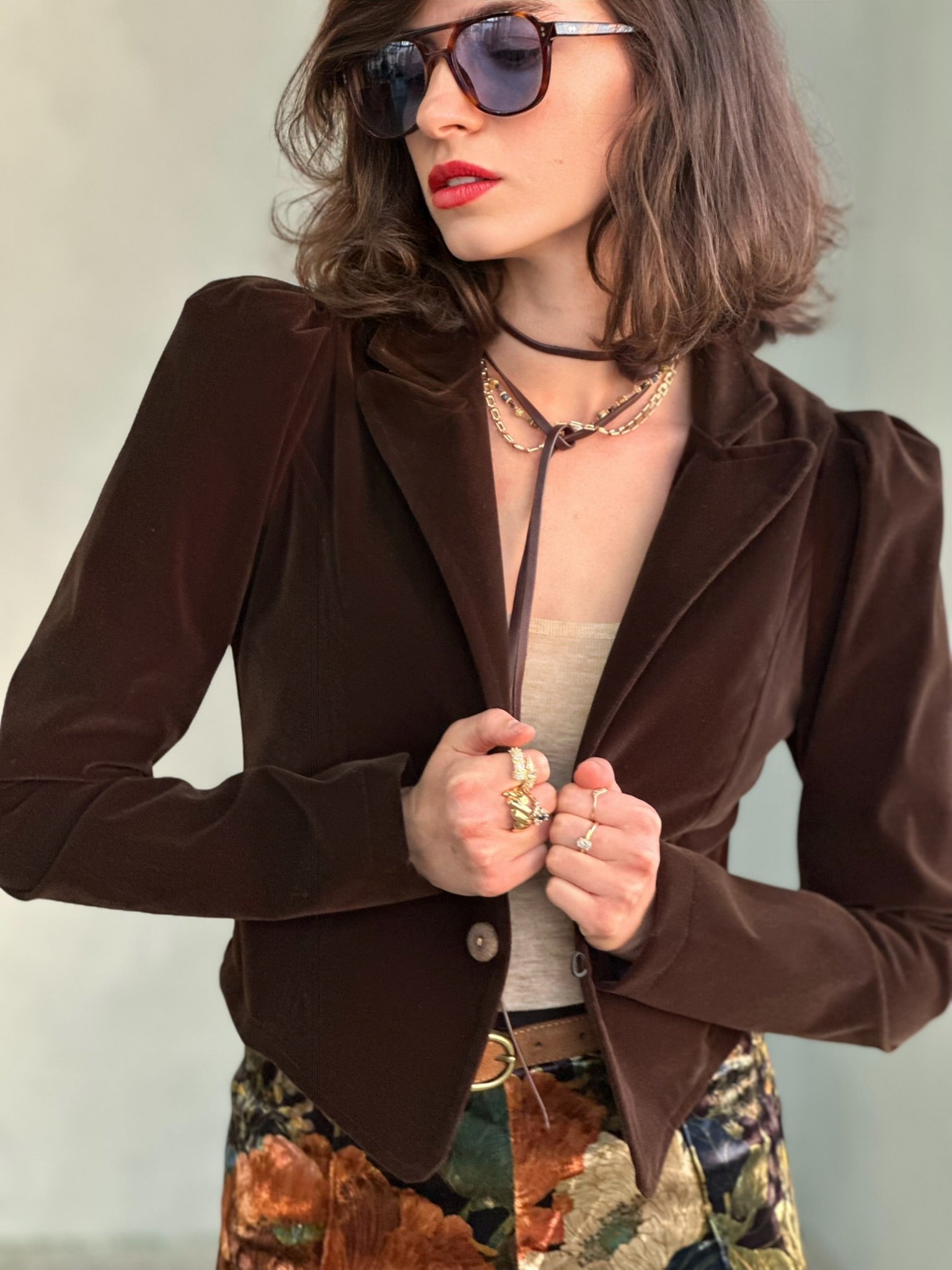 ג׳קט שיקגו - חום