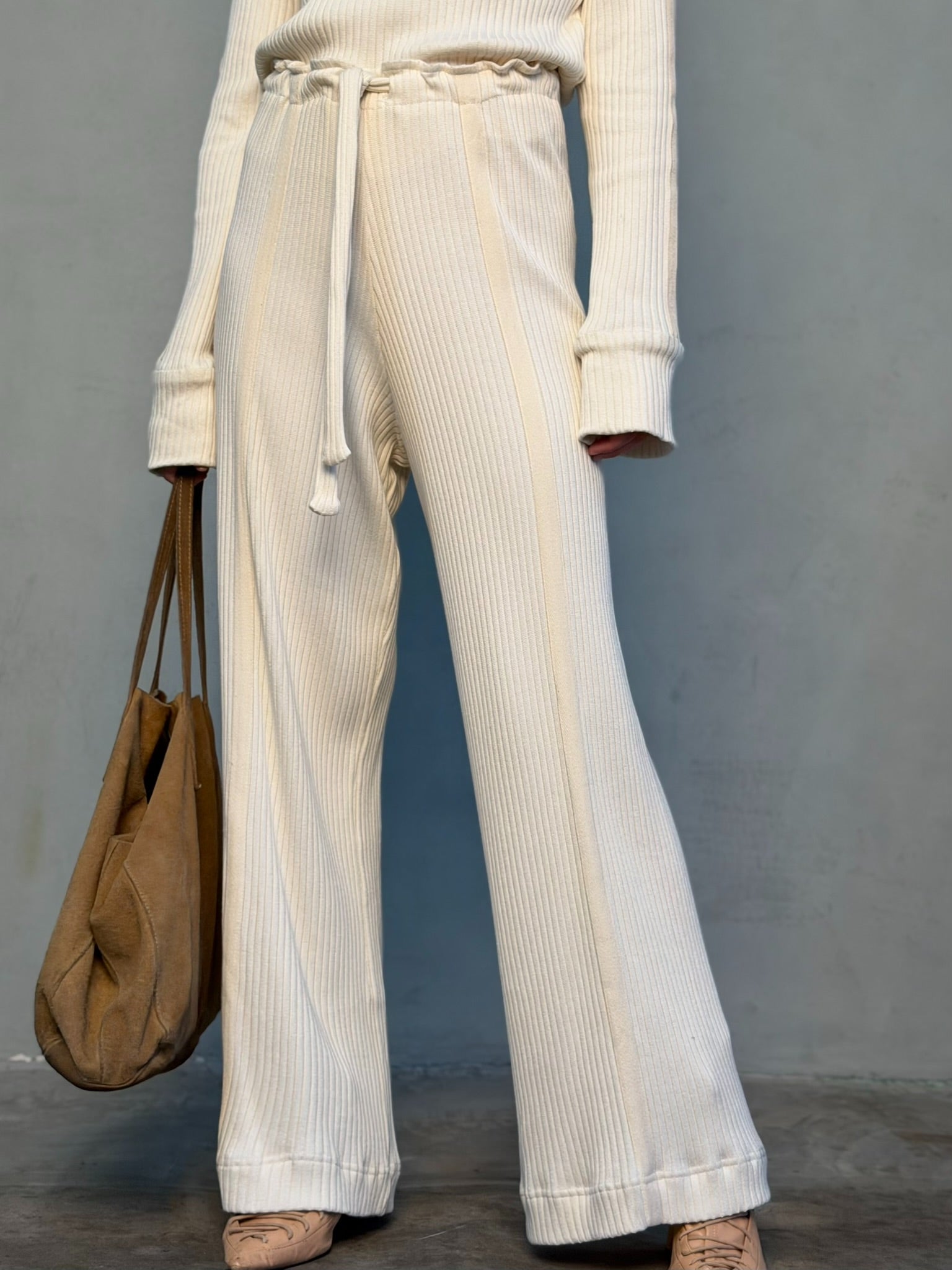 מכנסי קלואי - שמנת