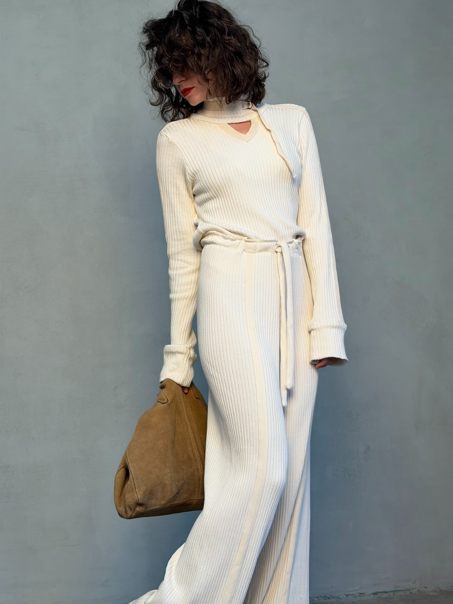 מכנסי קלואי - שמנת