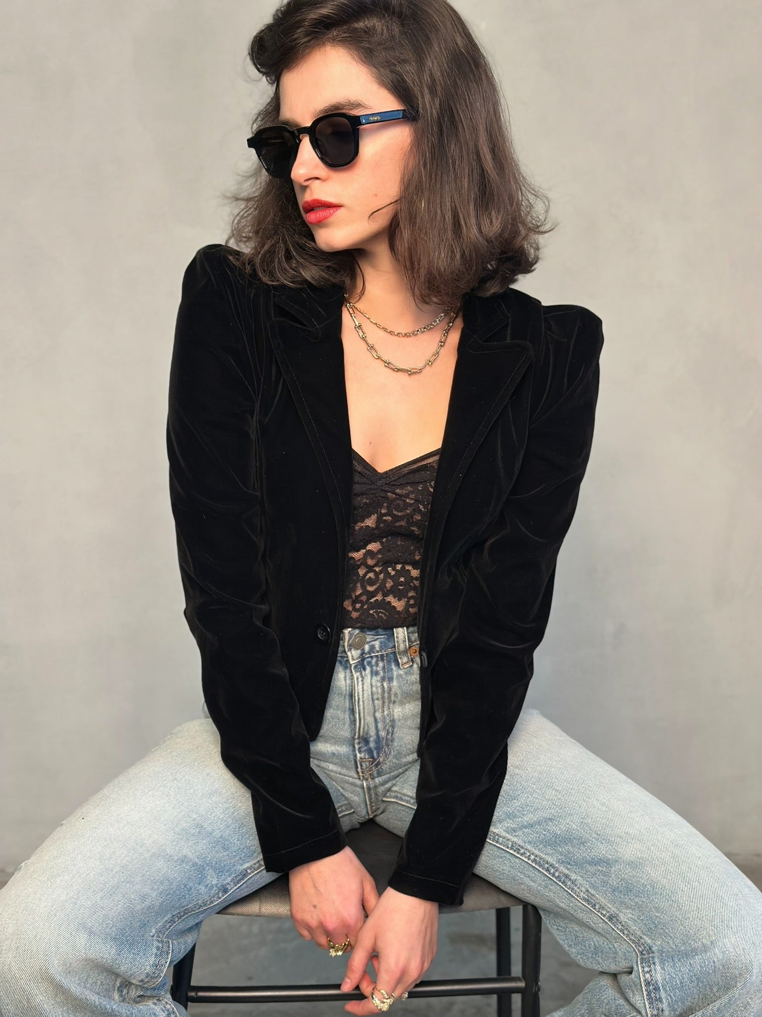 ג׳קט שיקגו - שחור