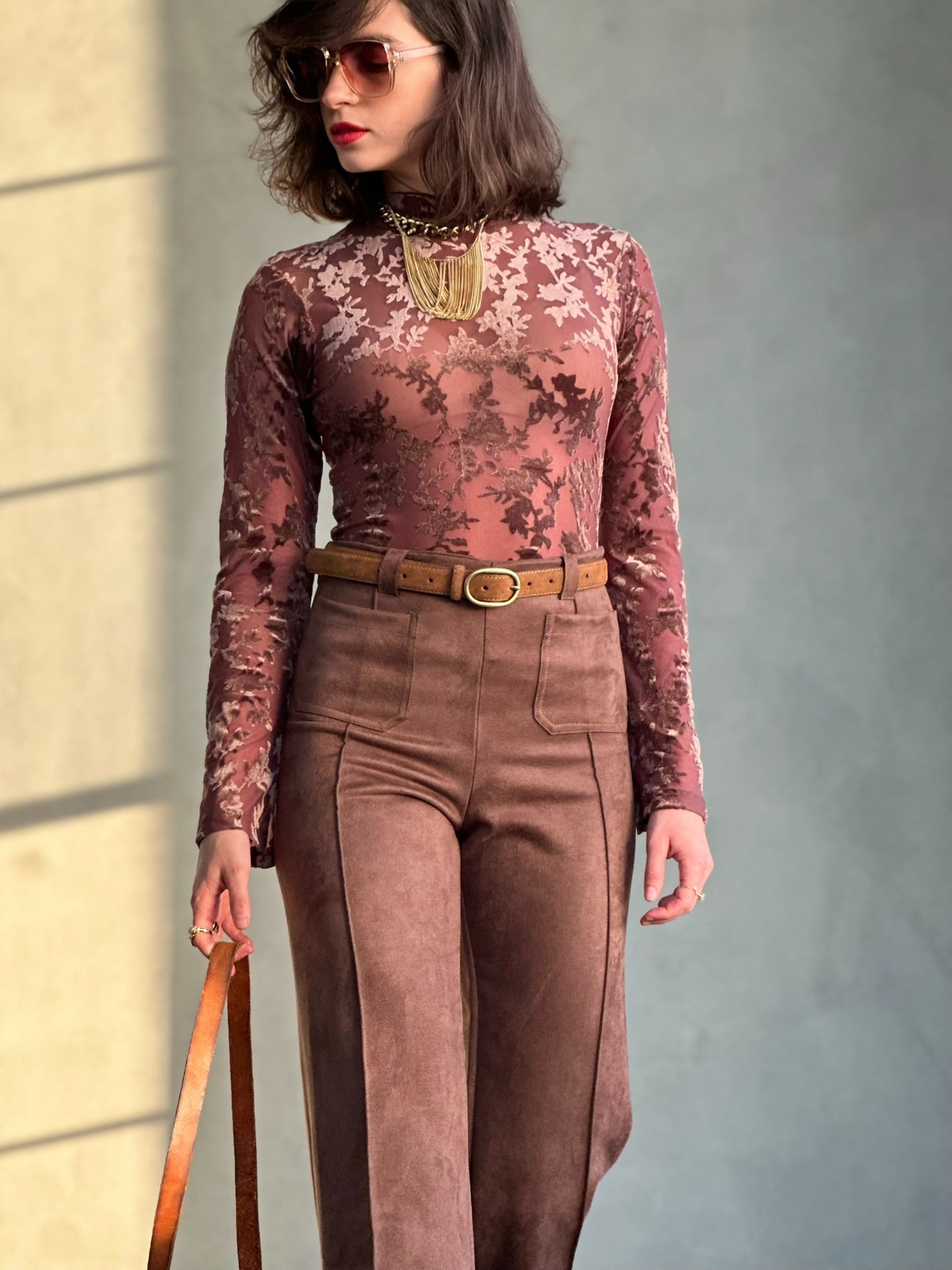 מכנסי טורונטו - חום