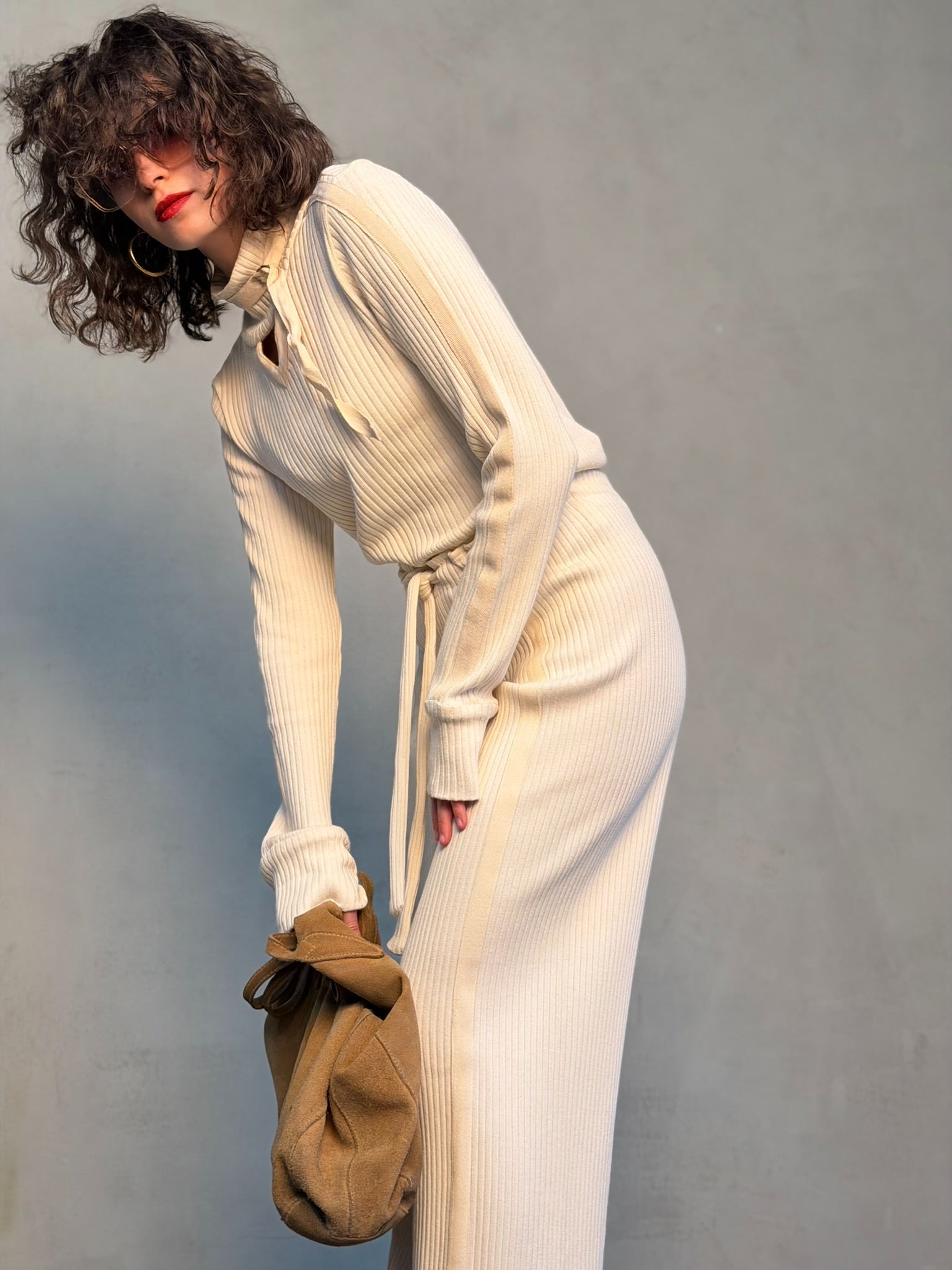 מכנסי קלואי - שמנת