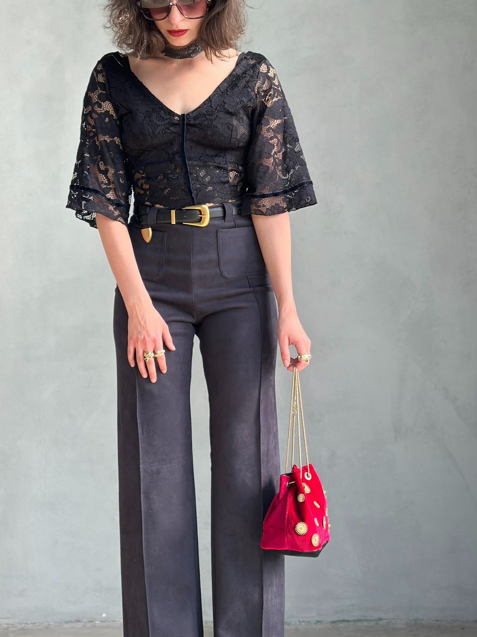 מכנסי טורונטו - שחור דהוי