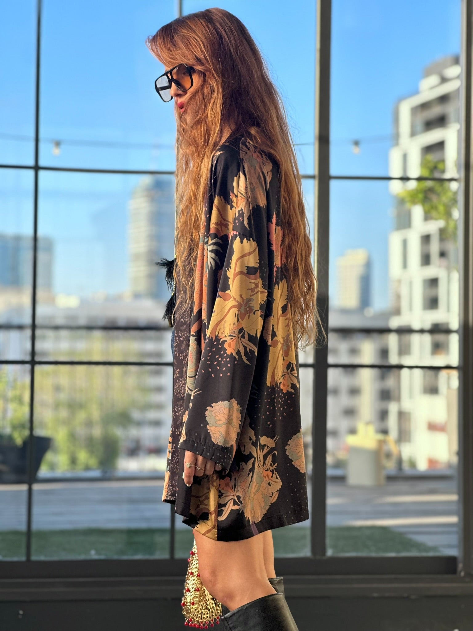 קימונו סאקורה - שחור גלקטי