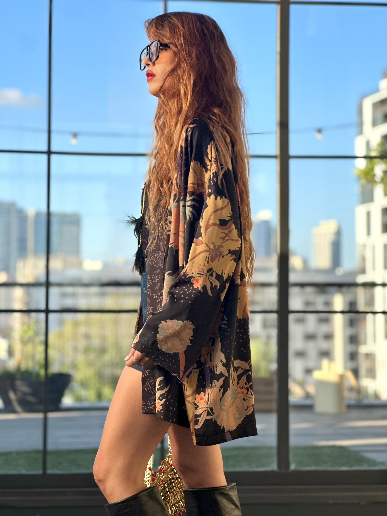 קימונו סאקורה - שחור גלקטי