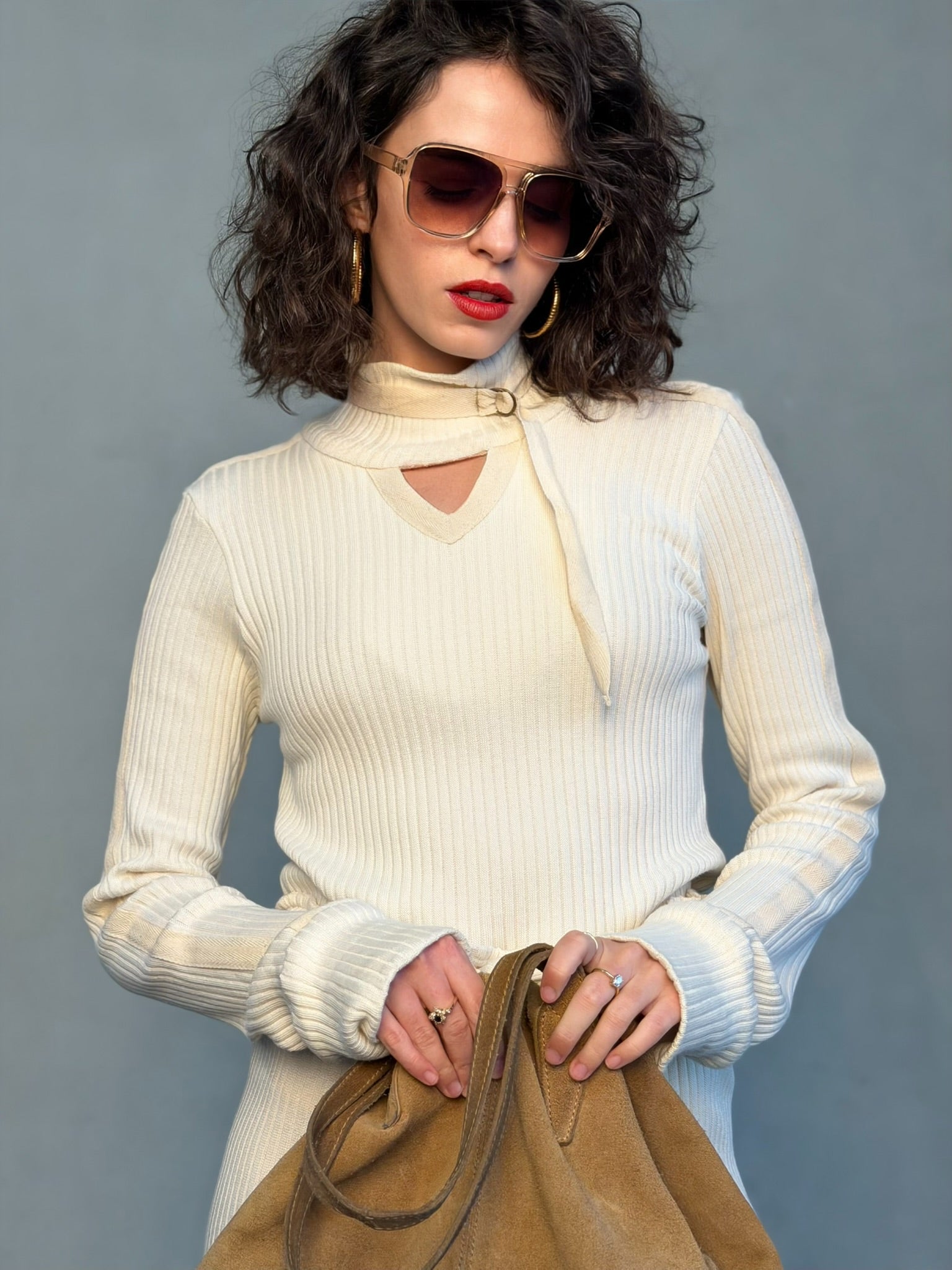 חולצת קלואי - שמנת