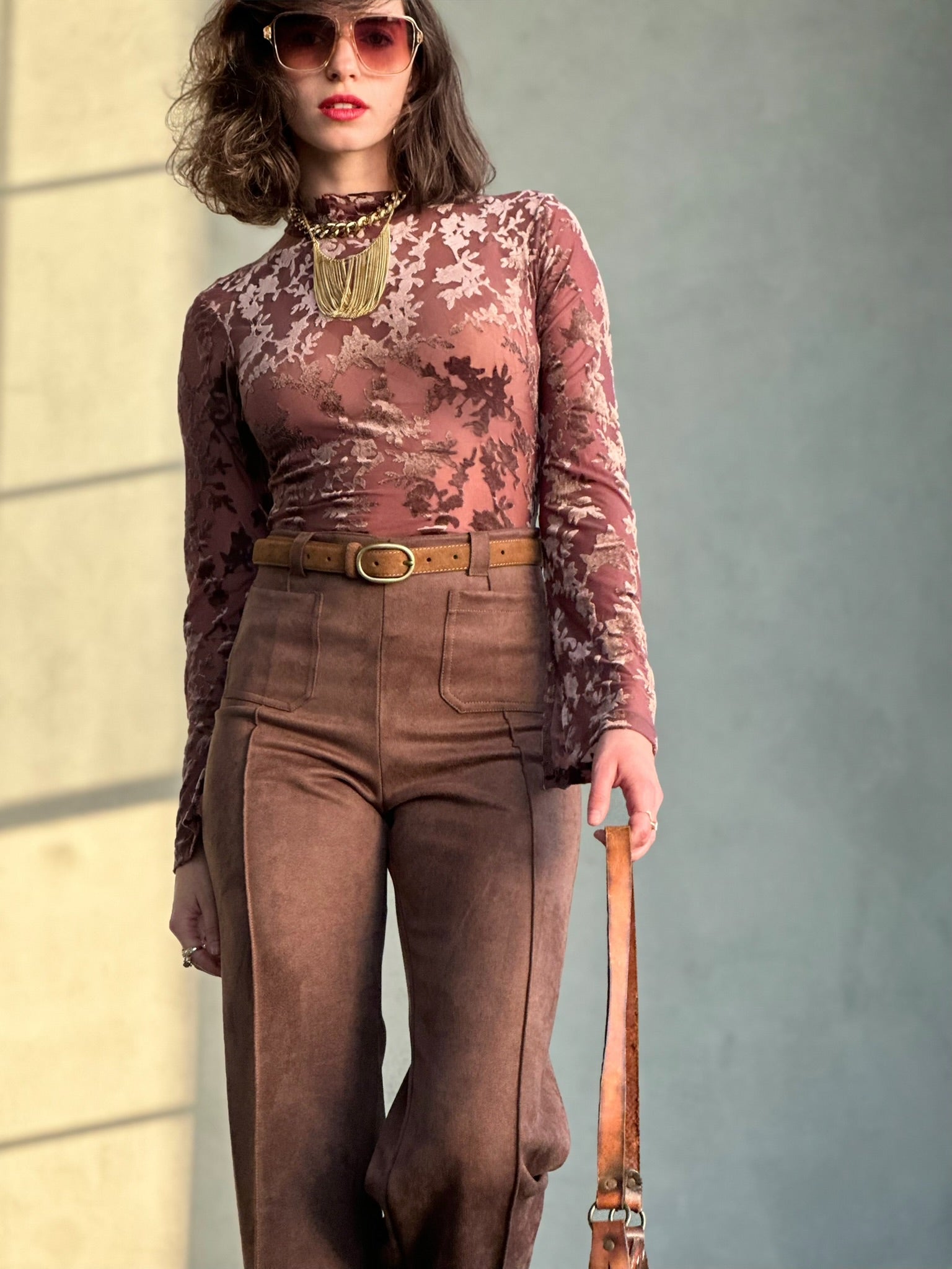 מכנסי טורונטו - חום