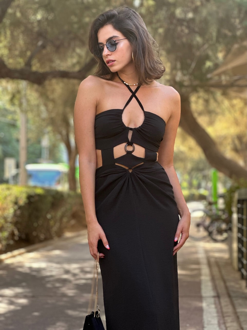 שמלת מאליבו - שחור