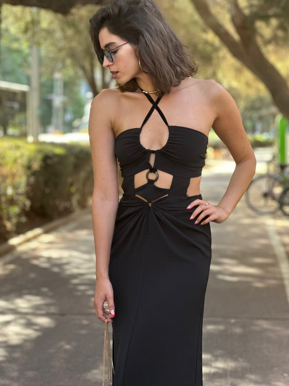 שמלת מאליבו - שחור