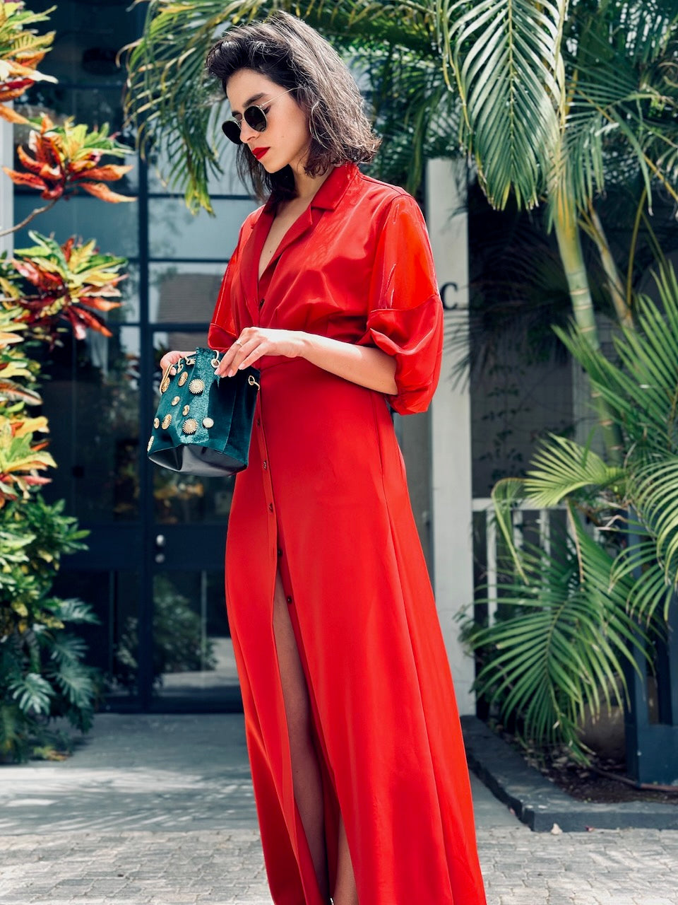 שמלת אופליה - אדום